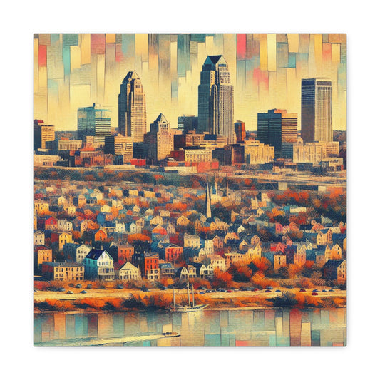 "Vibrant Hues of Omaha" - Canvas