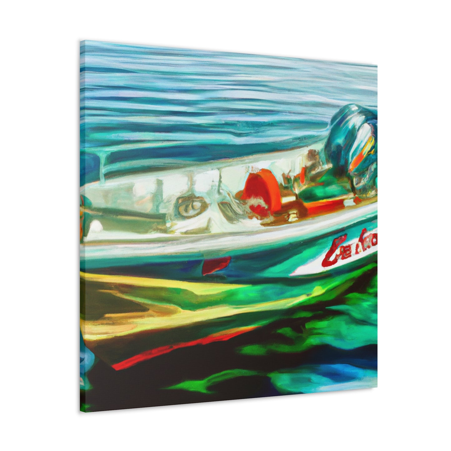 Catching the Bass Boat - Canvas