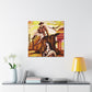 Cowboy On Fence Farm - Canvas