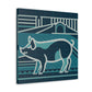 "Pig in Art Deco" - Canvas