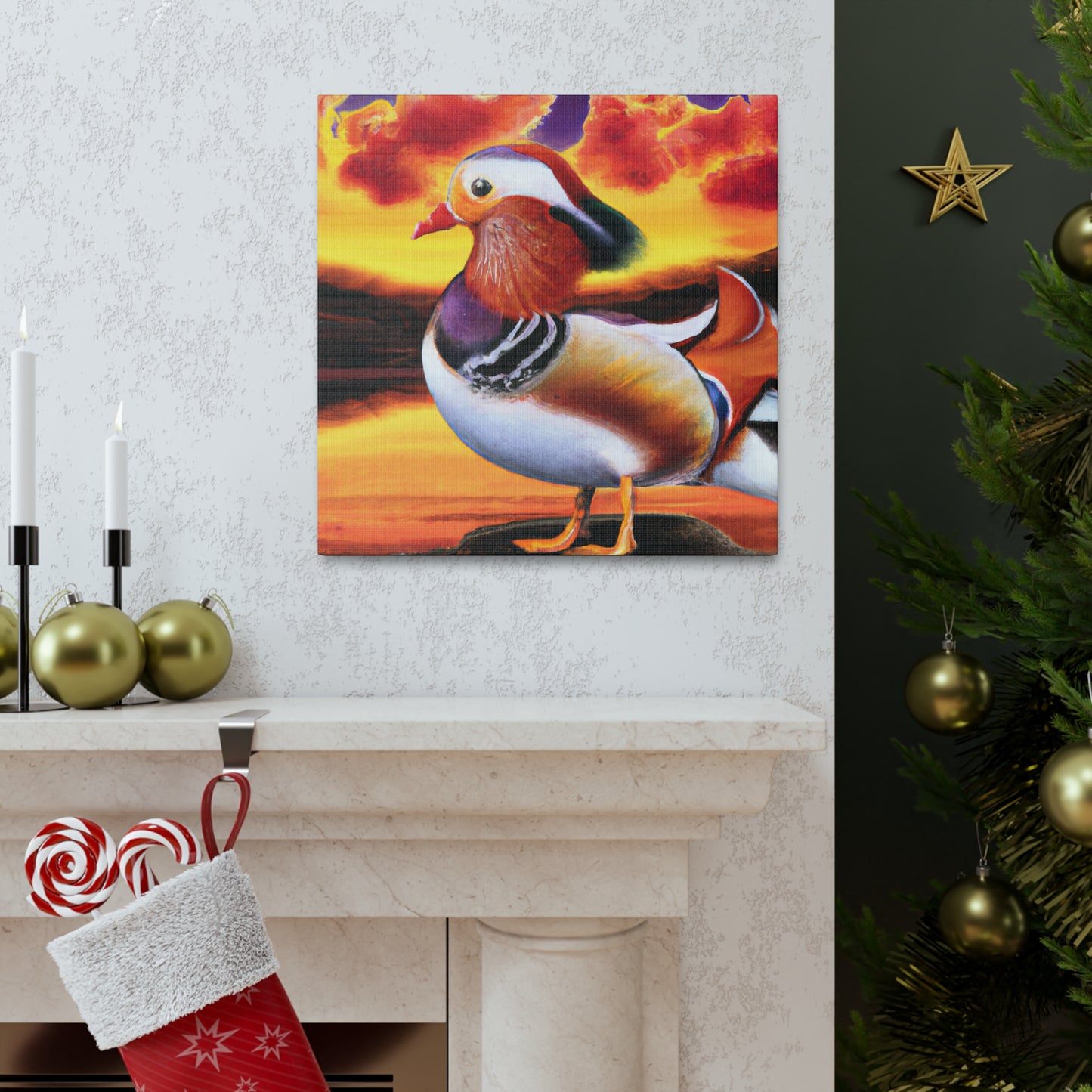 Mandarin Duck Surreality - Canvas