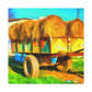 Hay Wagon Reflection - Canvas