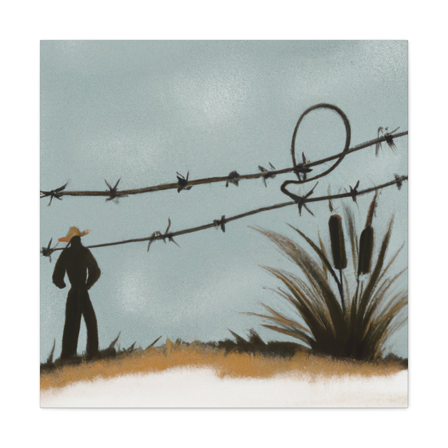 Barbed Wire Abstractions - Canvas