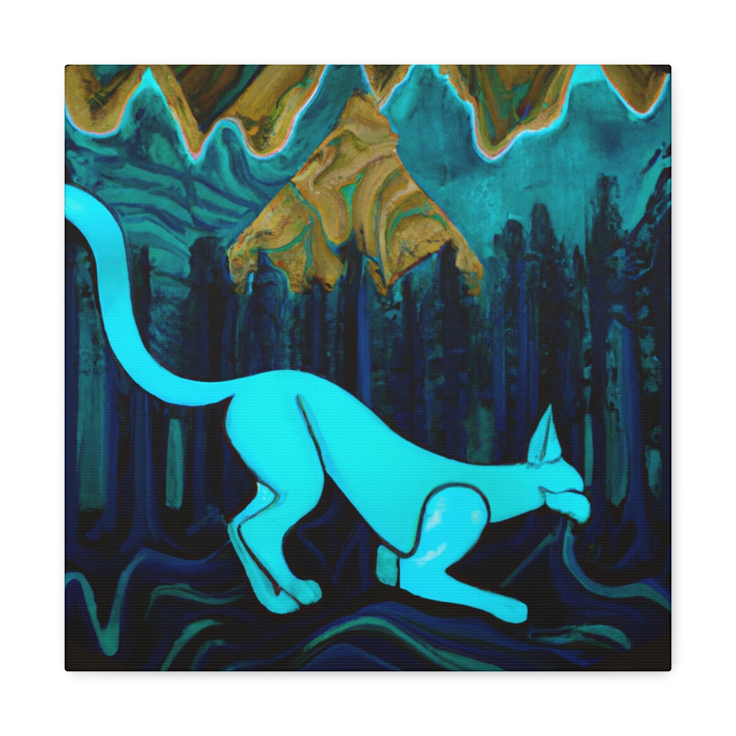 Cougar in Motion Art - Canvas