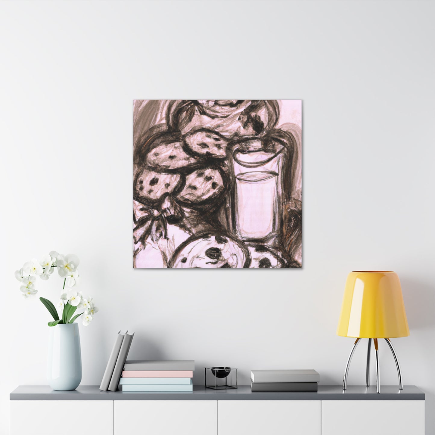 "Milk and Cookie Delights" - Canvas