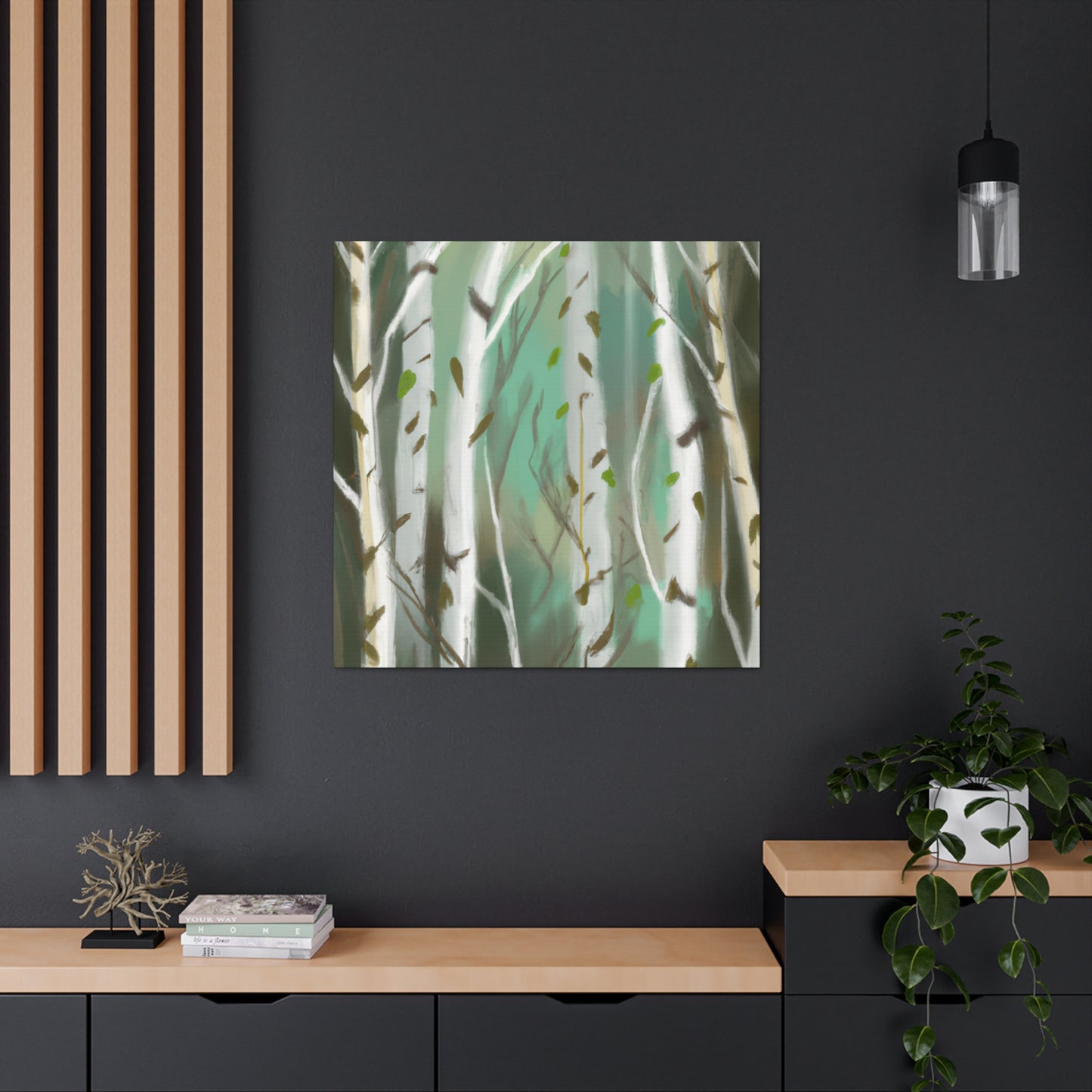 Birch in Winter Solace - Canvas