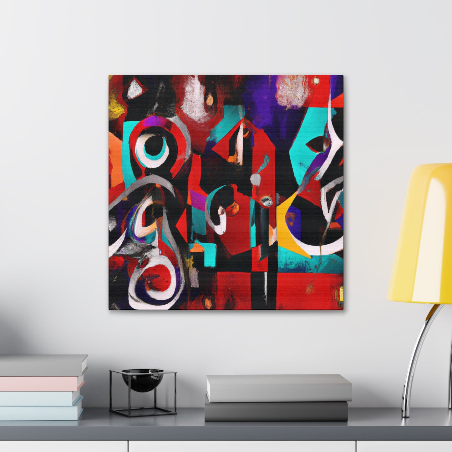 Vibrant Digital Rainbowscape - Canvas