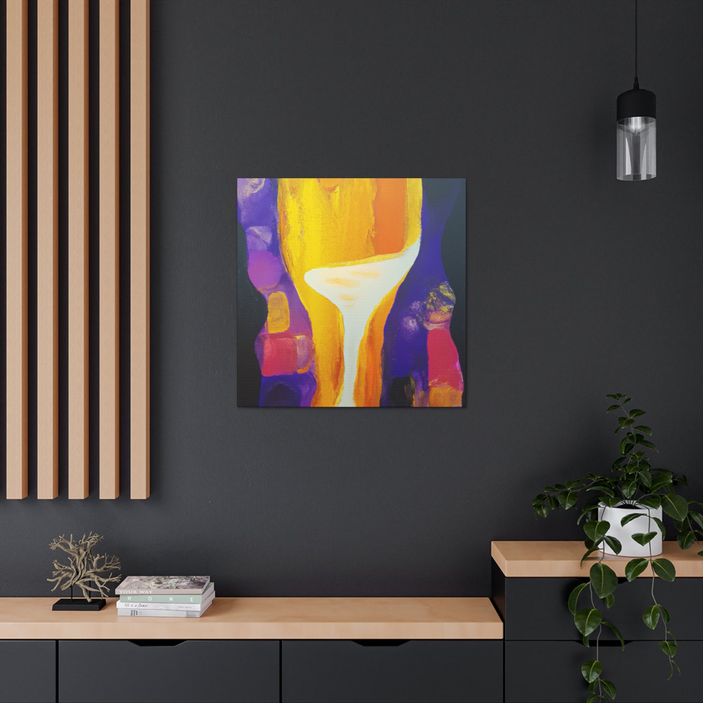 "Wine Glass Reflection" - Canvas