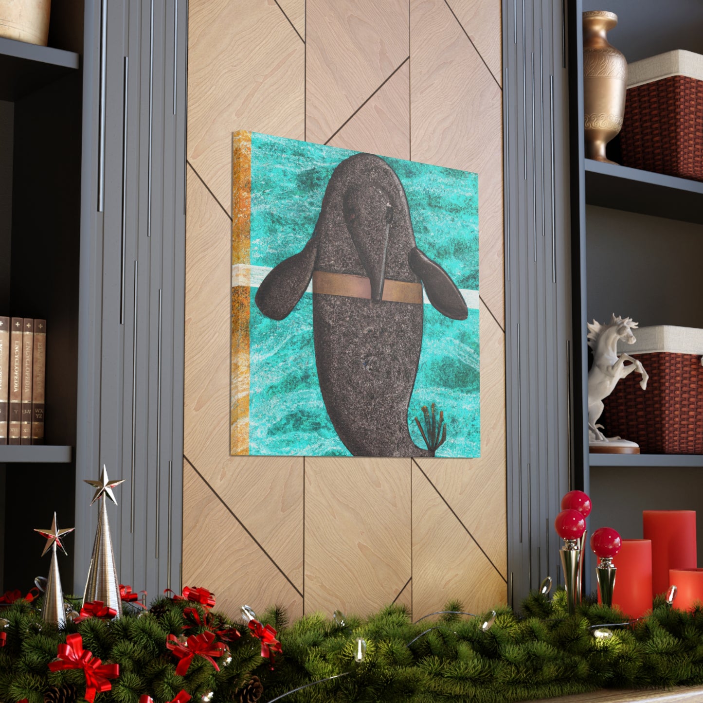 Manatee in Deco Style - Canvas