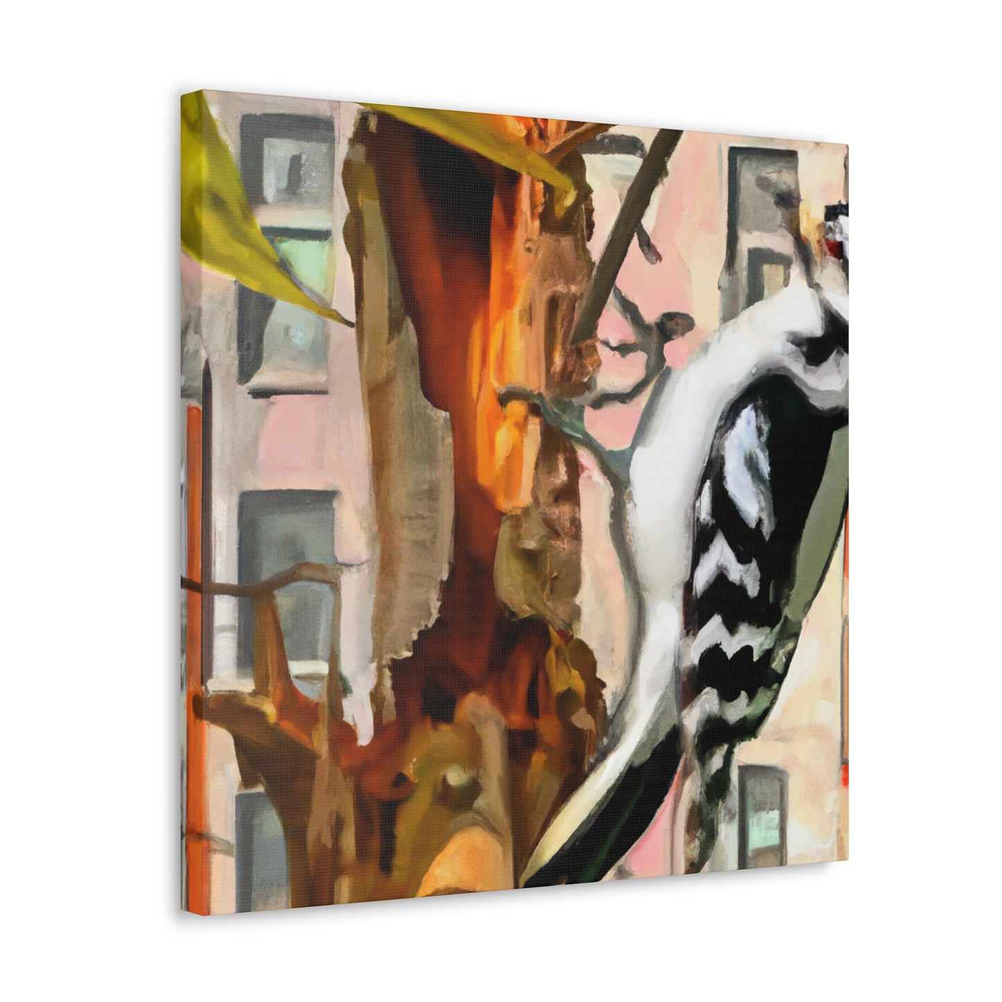 "Downy Woodpecker Dreaming" - Canvas