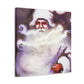 "Santa Claus Blooming Joy" - Canvas