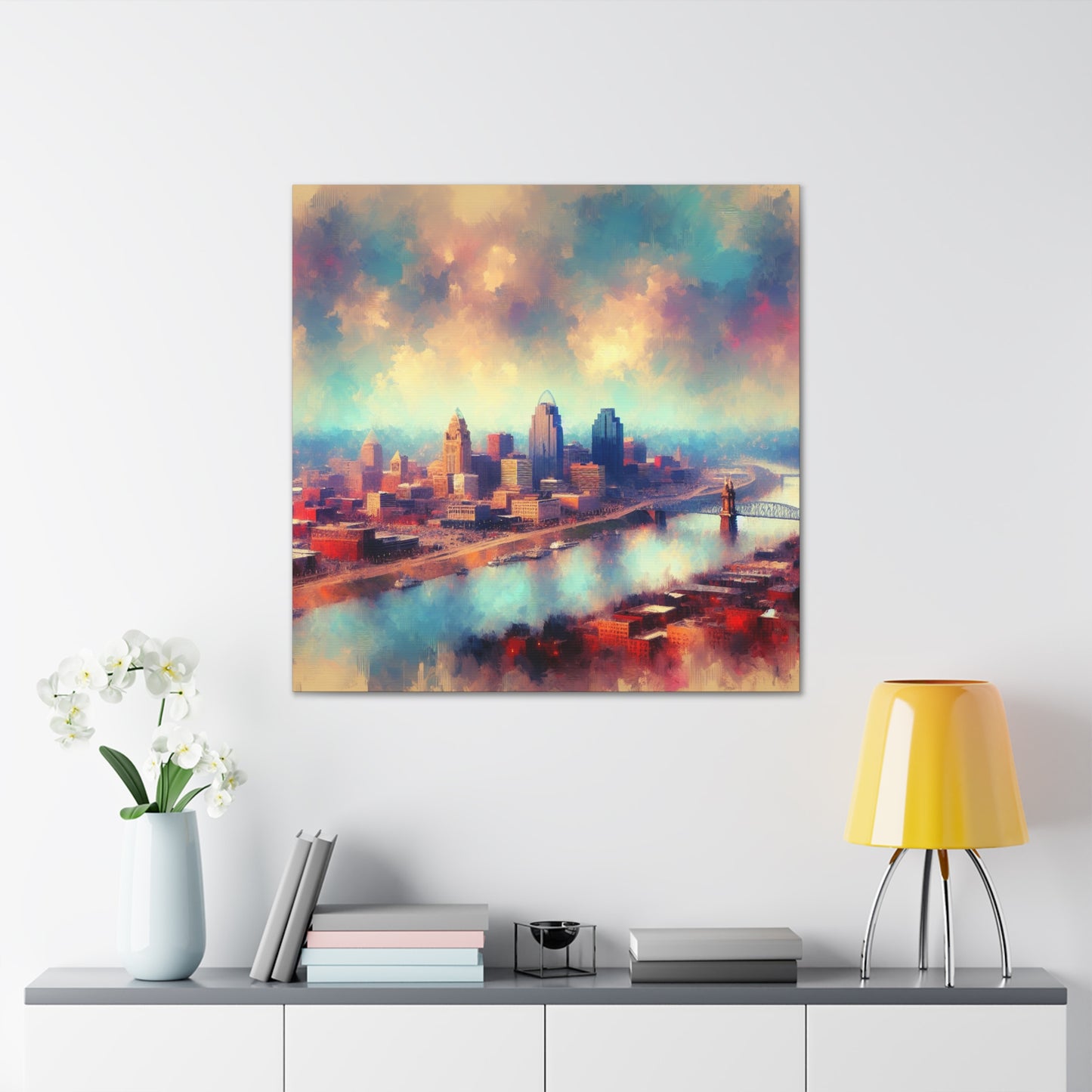 "Cincy Rhapsody in Colors" - Canvas