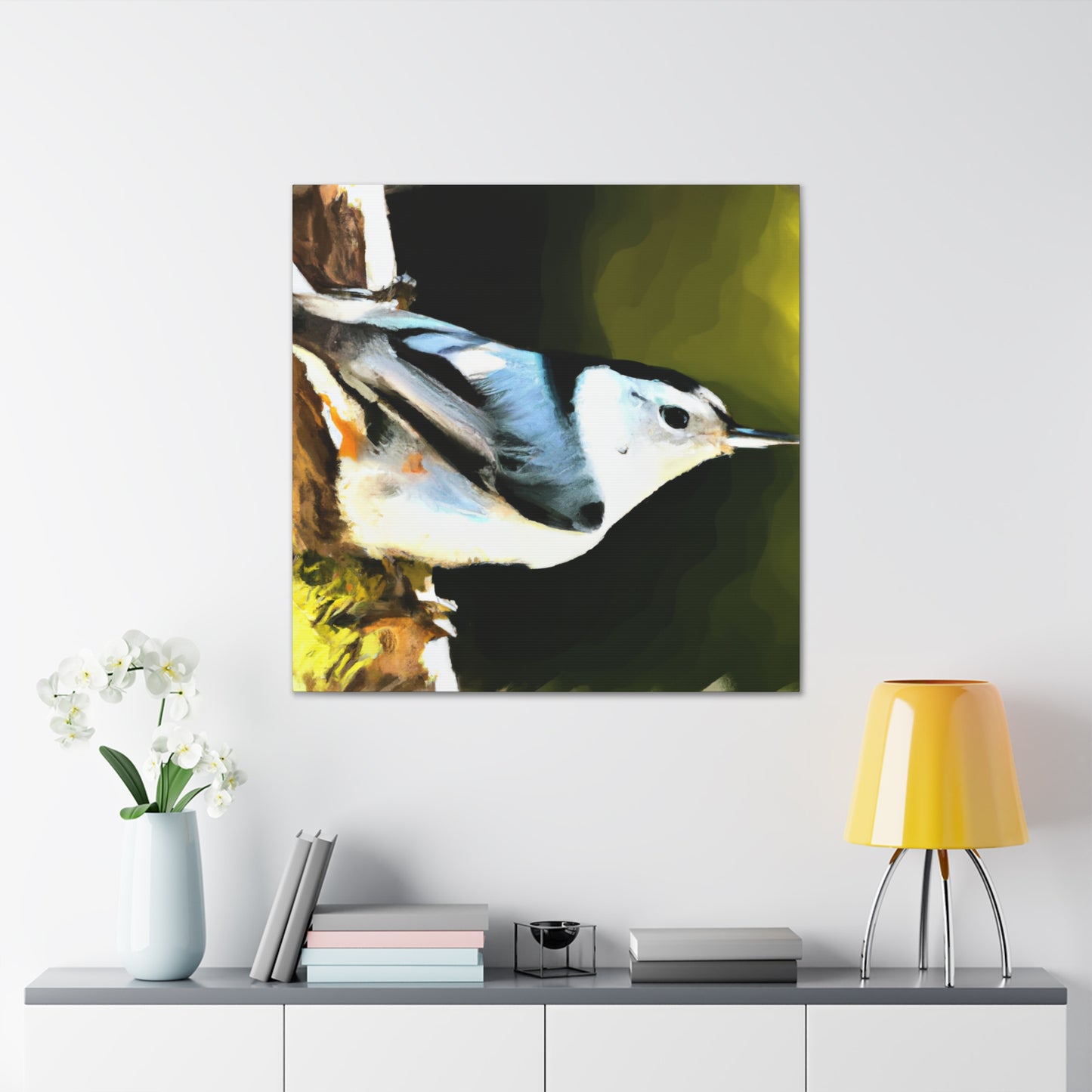 "White Breasted Nuthatch" - Canvas