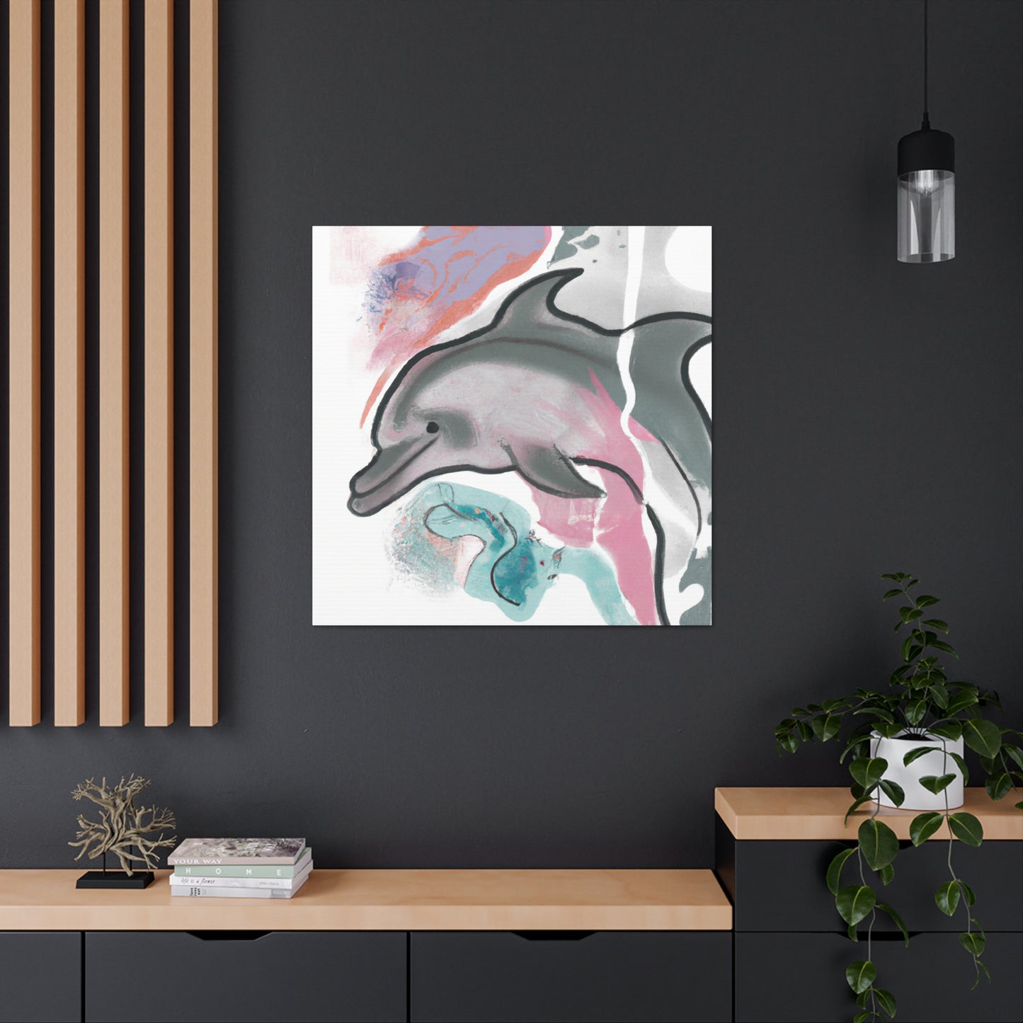 Dolphin Dance Abstraction - Canvas