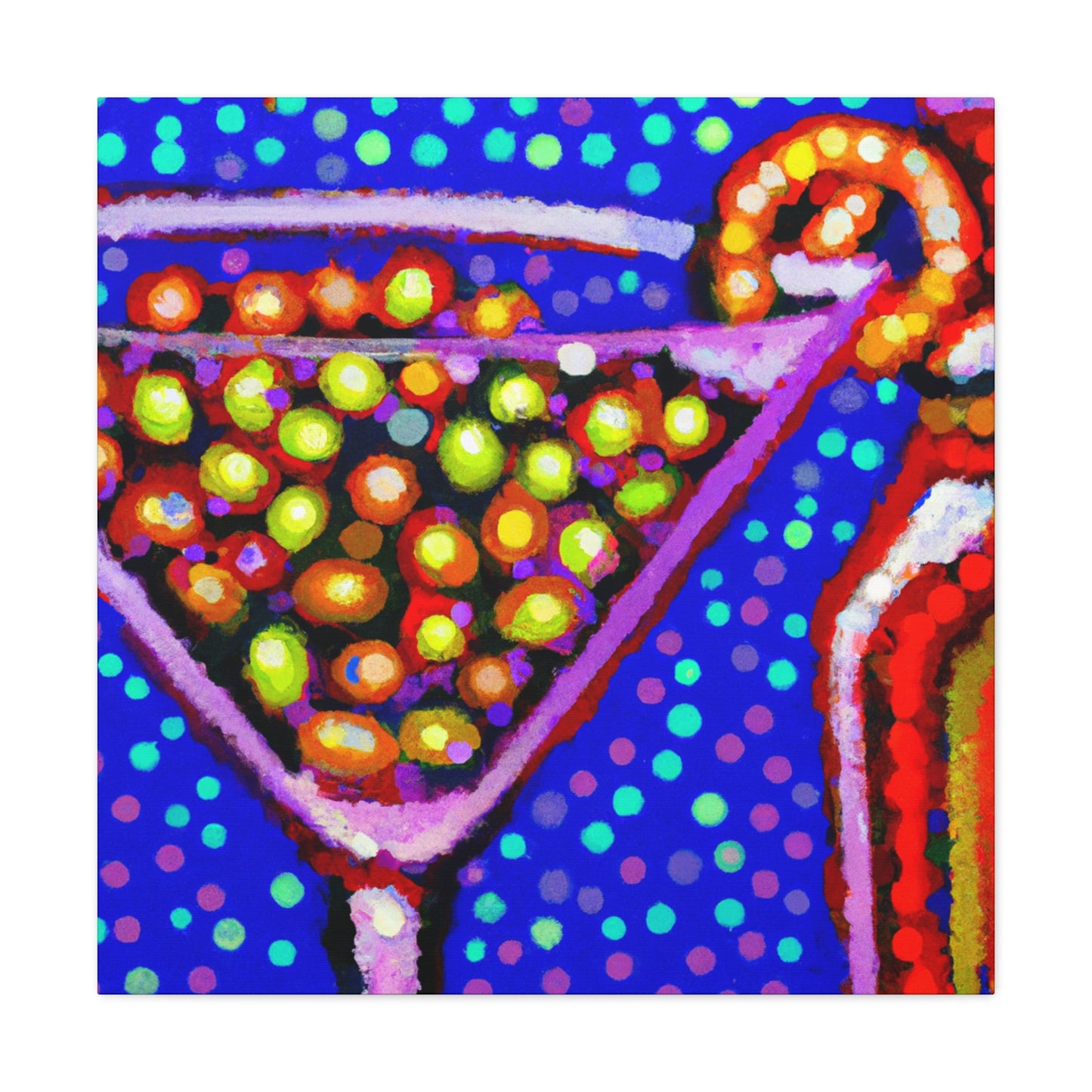 Martini Pointillist Dream - Canvas