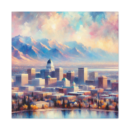 "Utah's Ethereal Cityscape" - Canvas