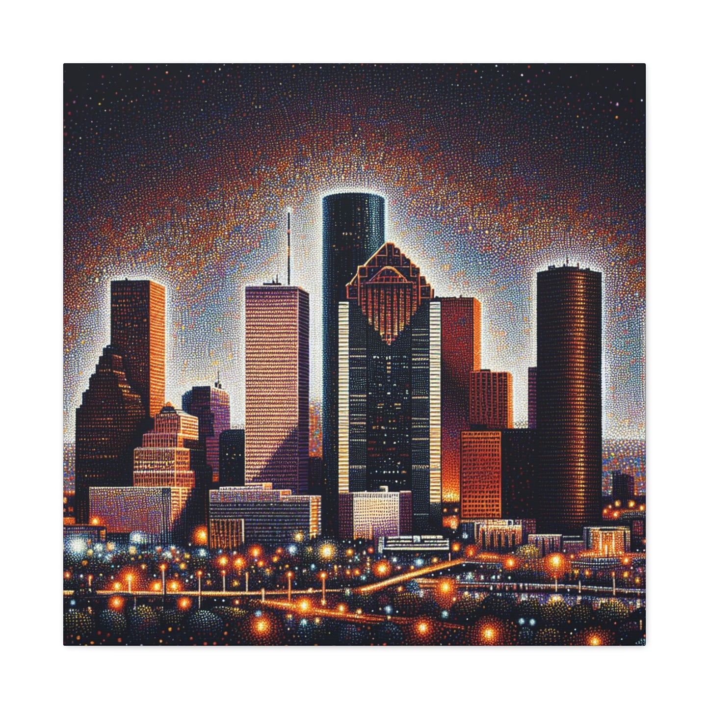 "Texan Urban Tapestry" - Canvas