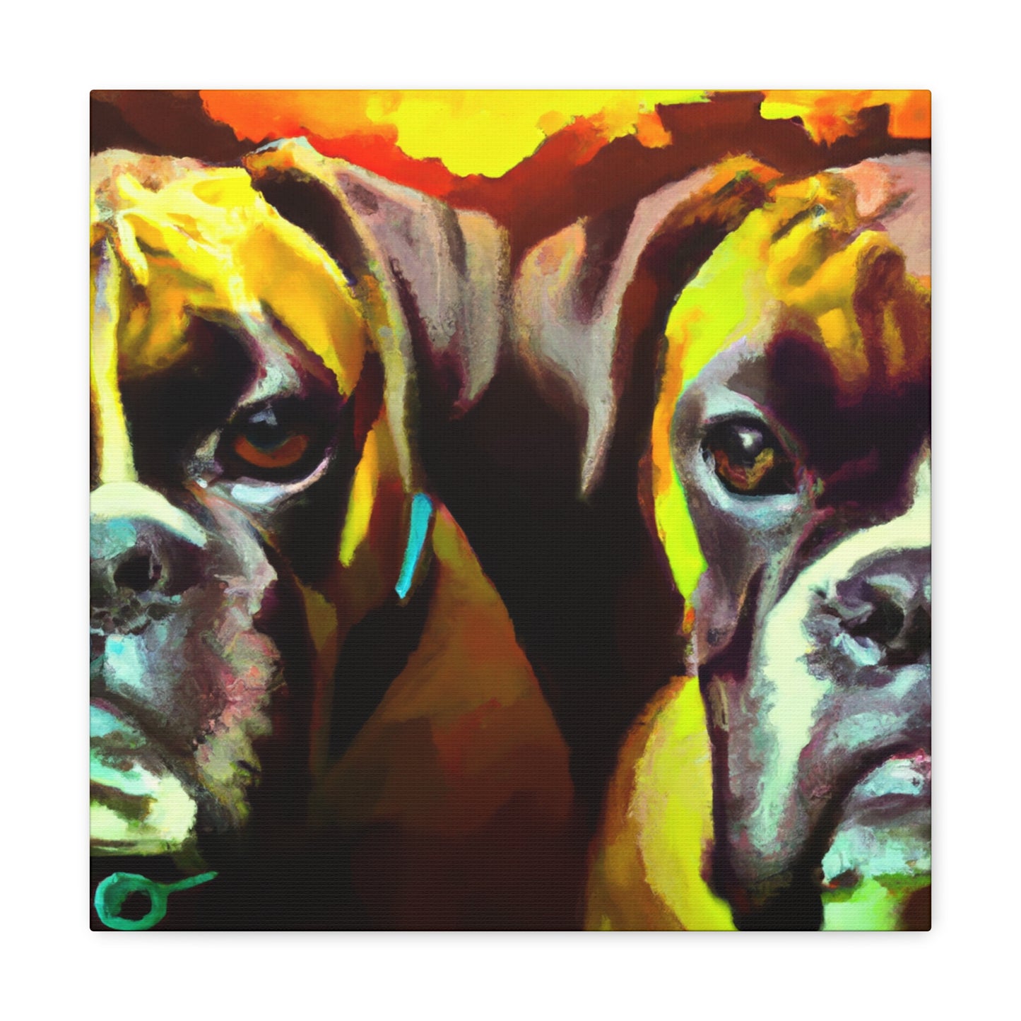 Boxer in the Ring - Canvas