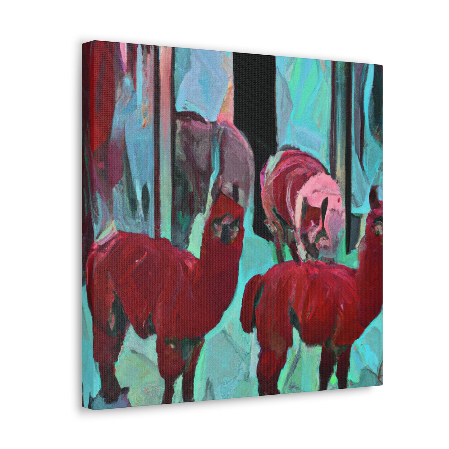 Alpaca Dreamscape Painting - Canvas