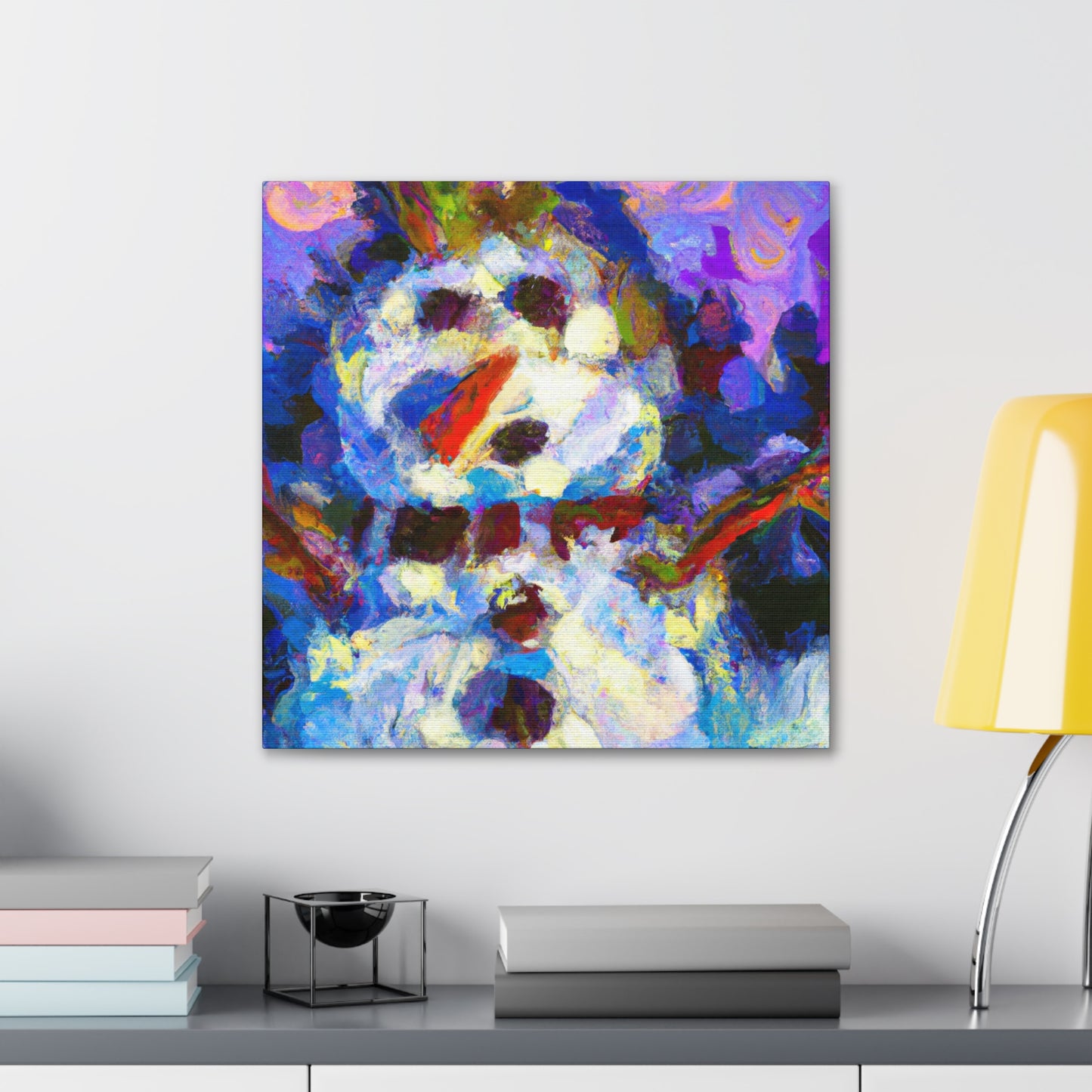 Snowman in Wintertime - Canvas