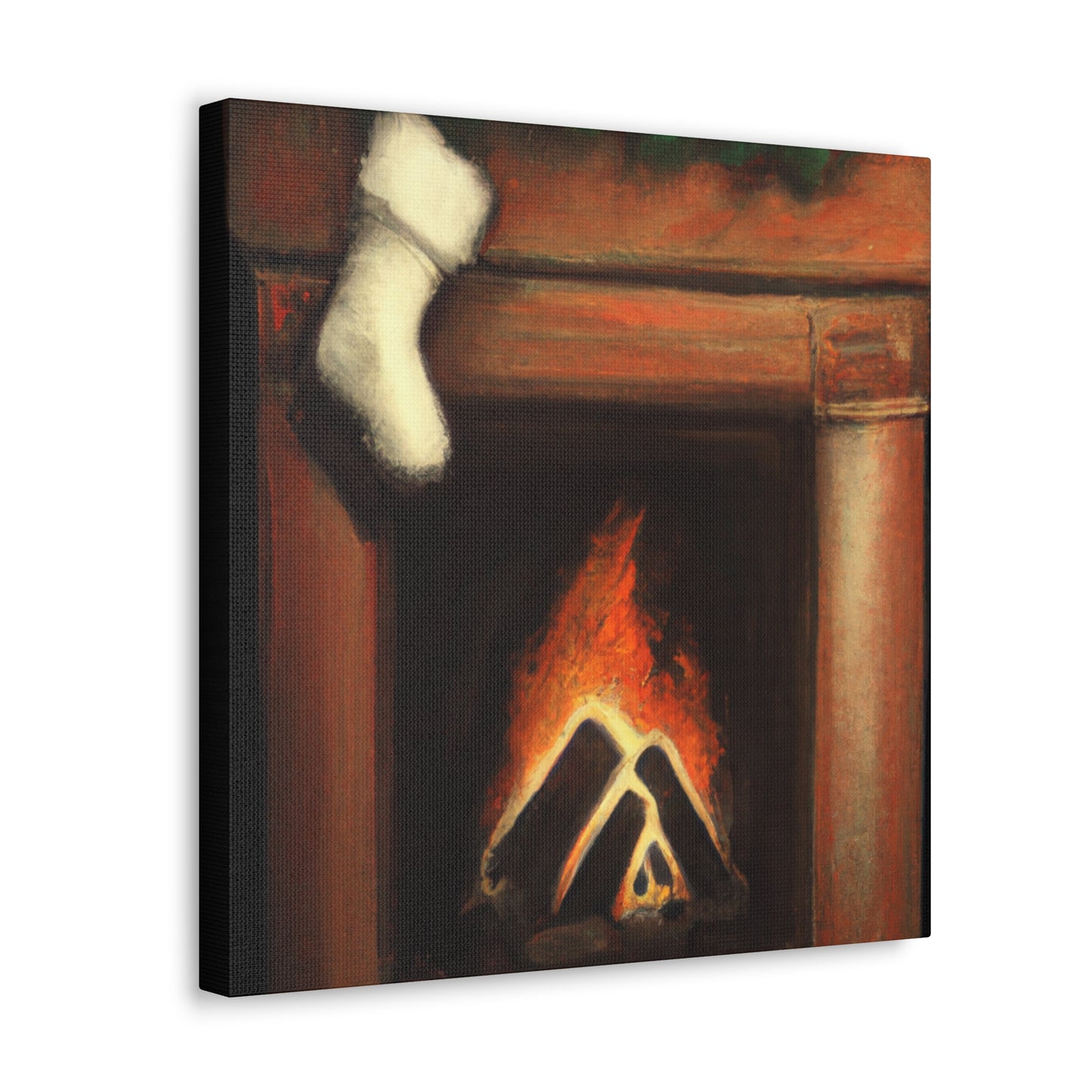 "Fireplace in Realism" - Canvas