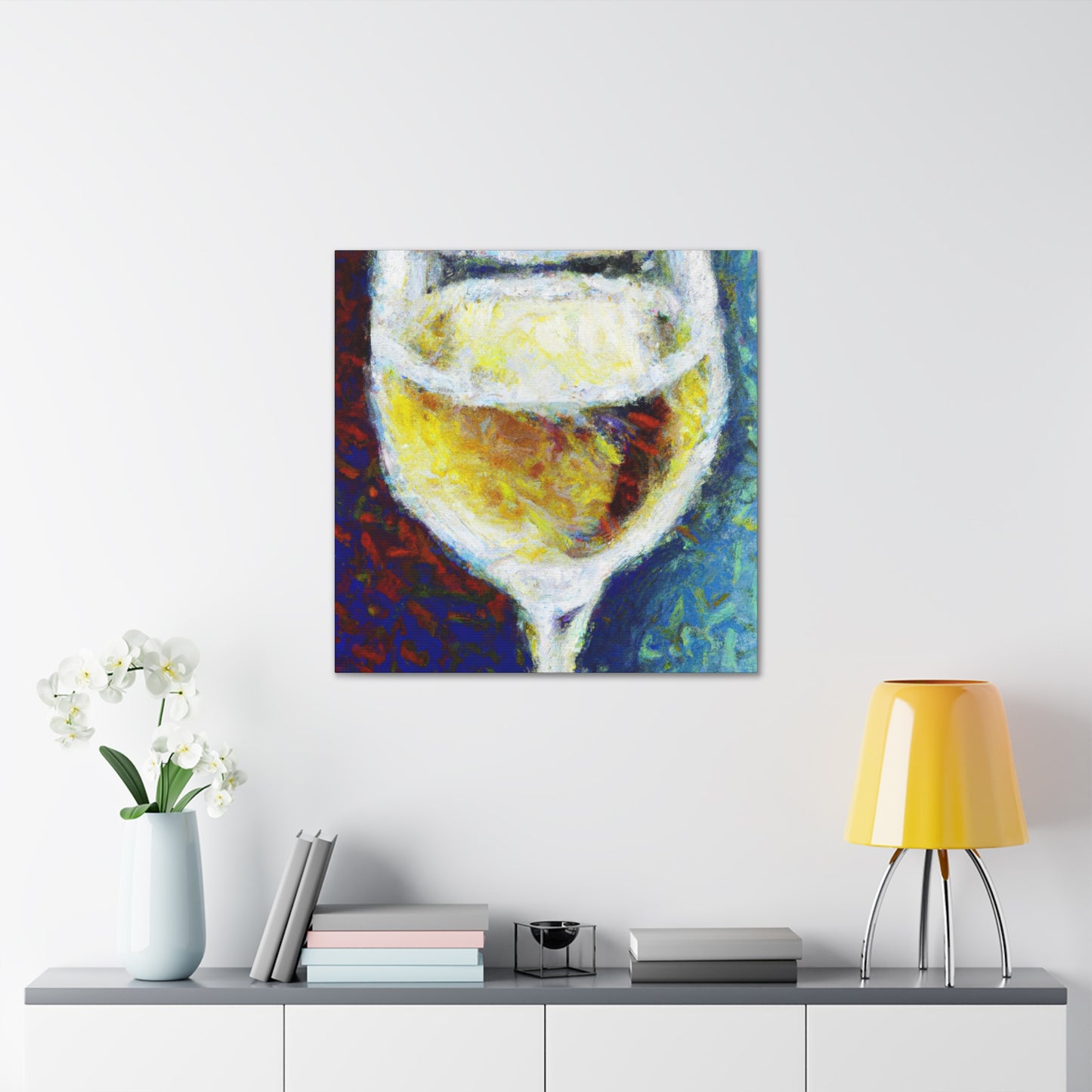 "Wine Glass Enraptured". - Canvas