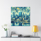 "Enigmatic Metropolis Unveiled" - Canvas