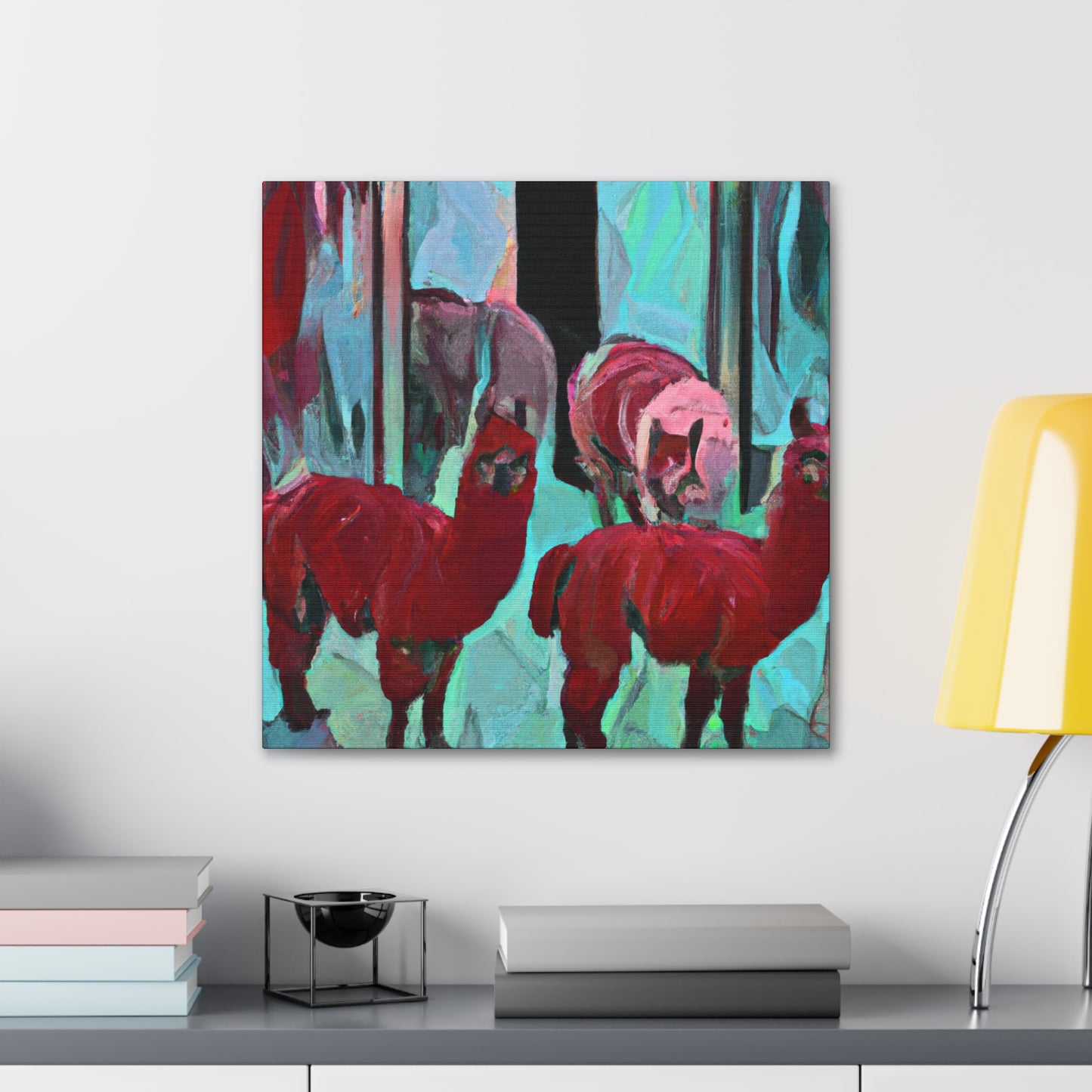 Alpaca Dreamscape Painting - Canvas