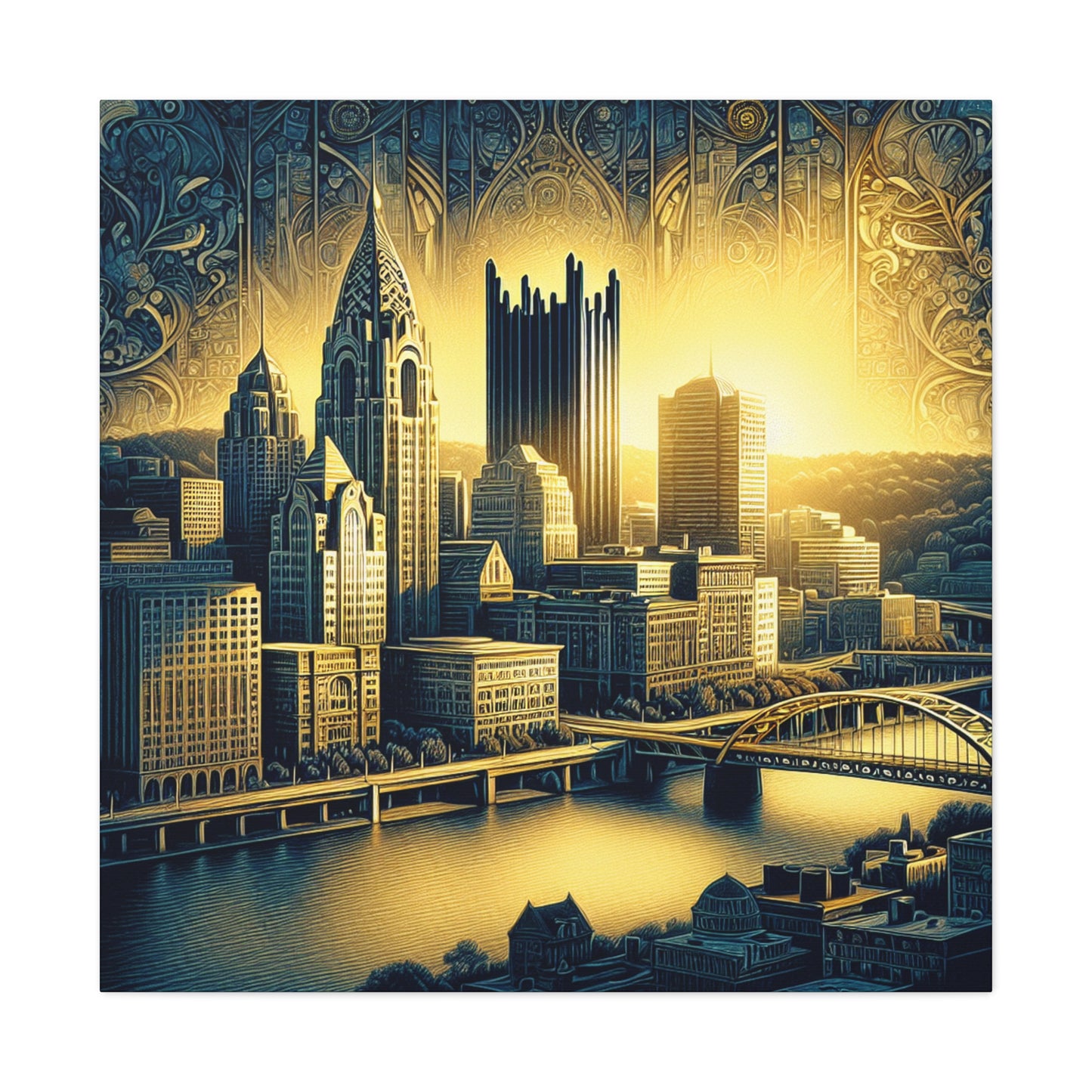 Riverside Steel Reflections - Canvas