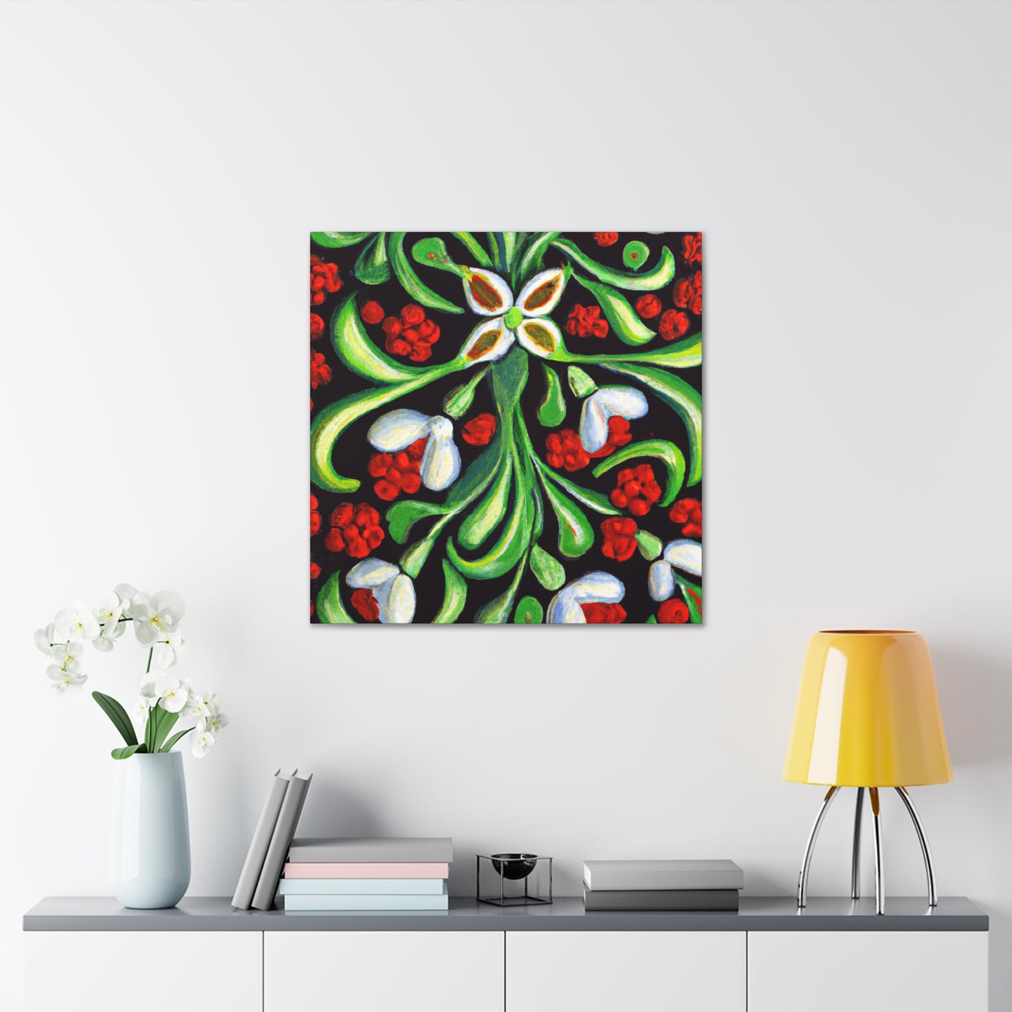 "Mistletoe in Wintertime" - Canvas