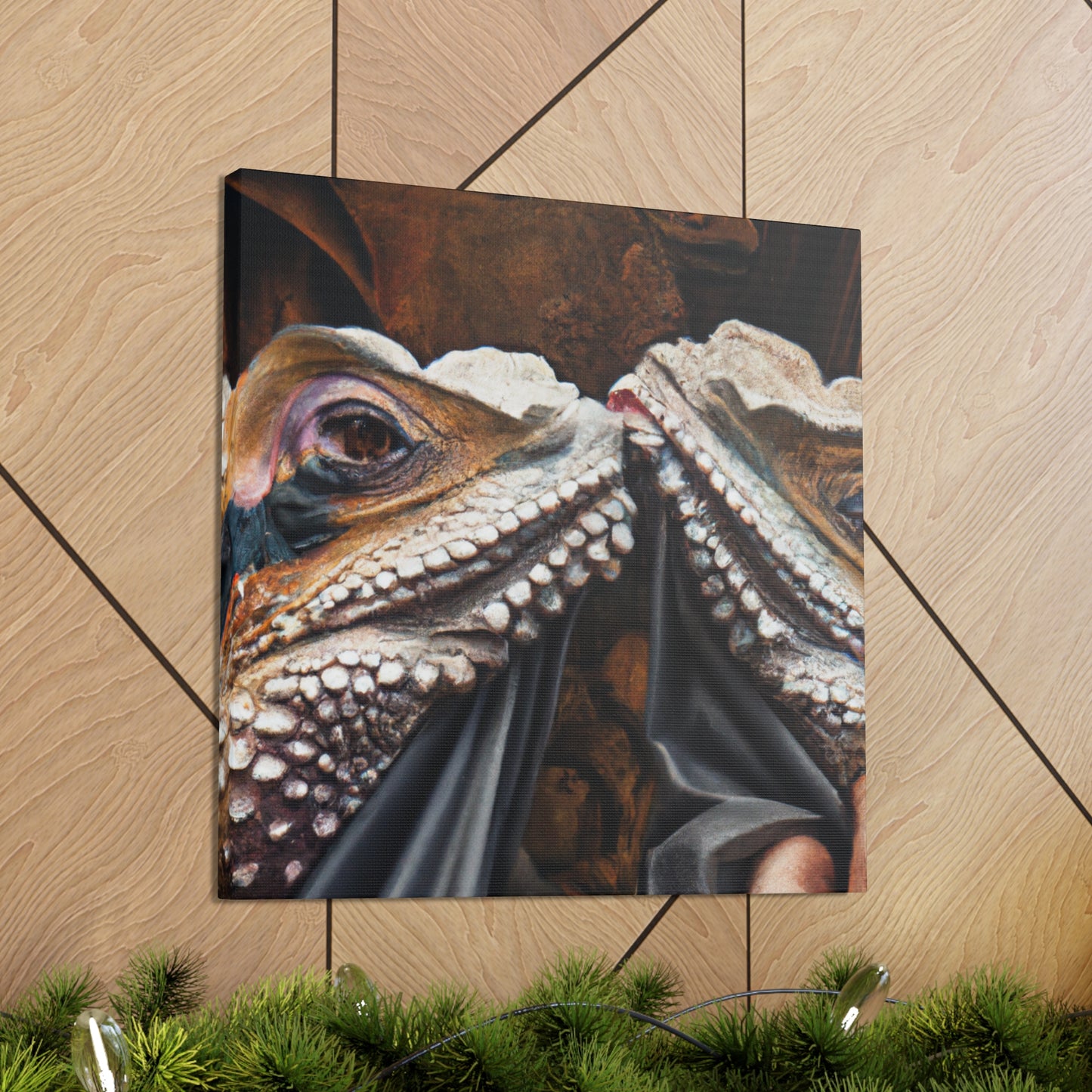 "Frog-like Frilled Lizard" - Canvas