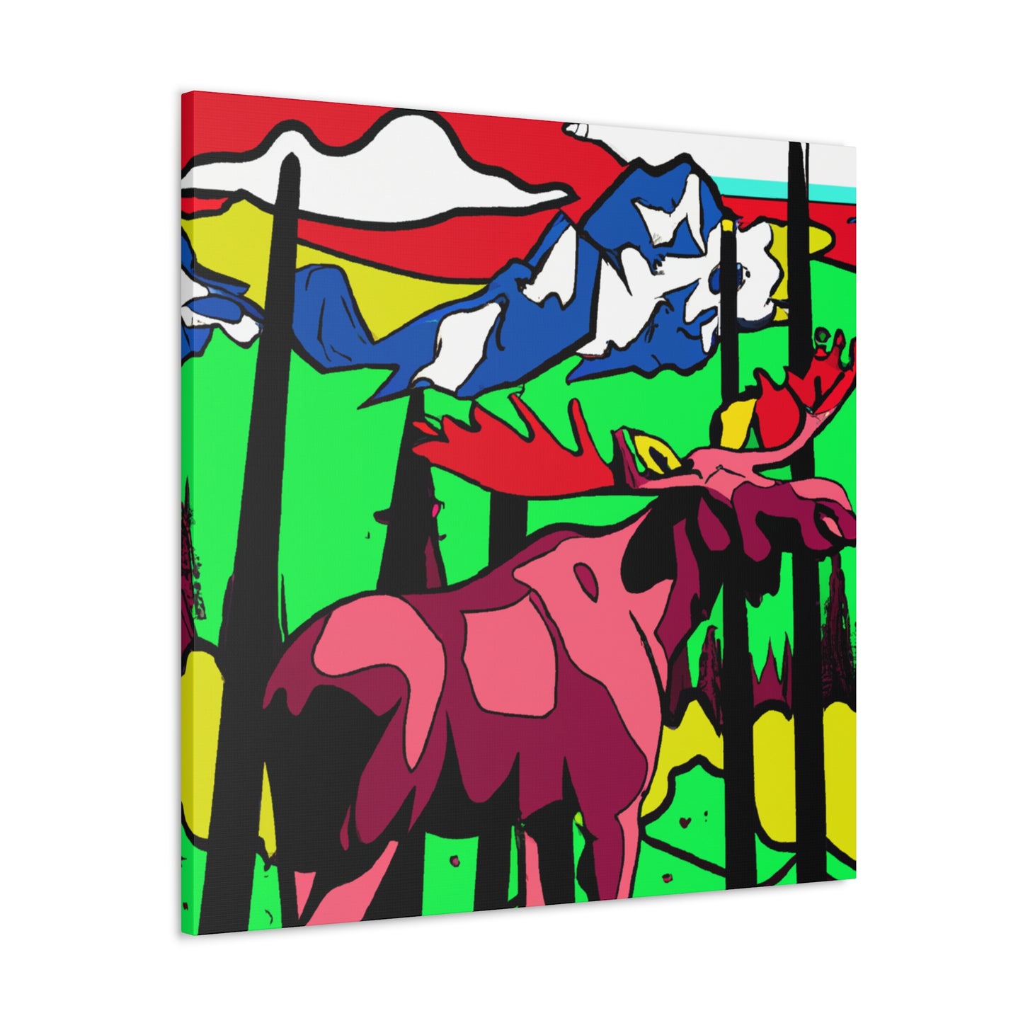 Moose in Pop Art - Canvas