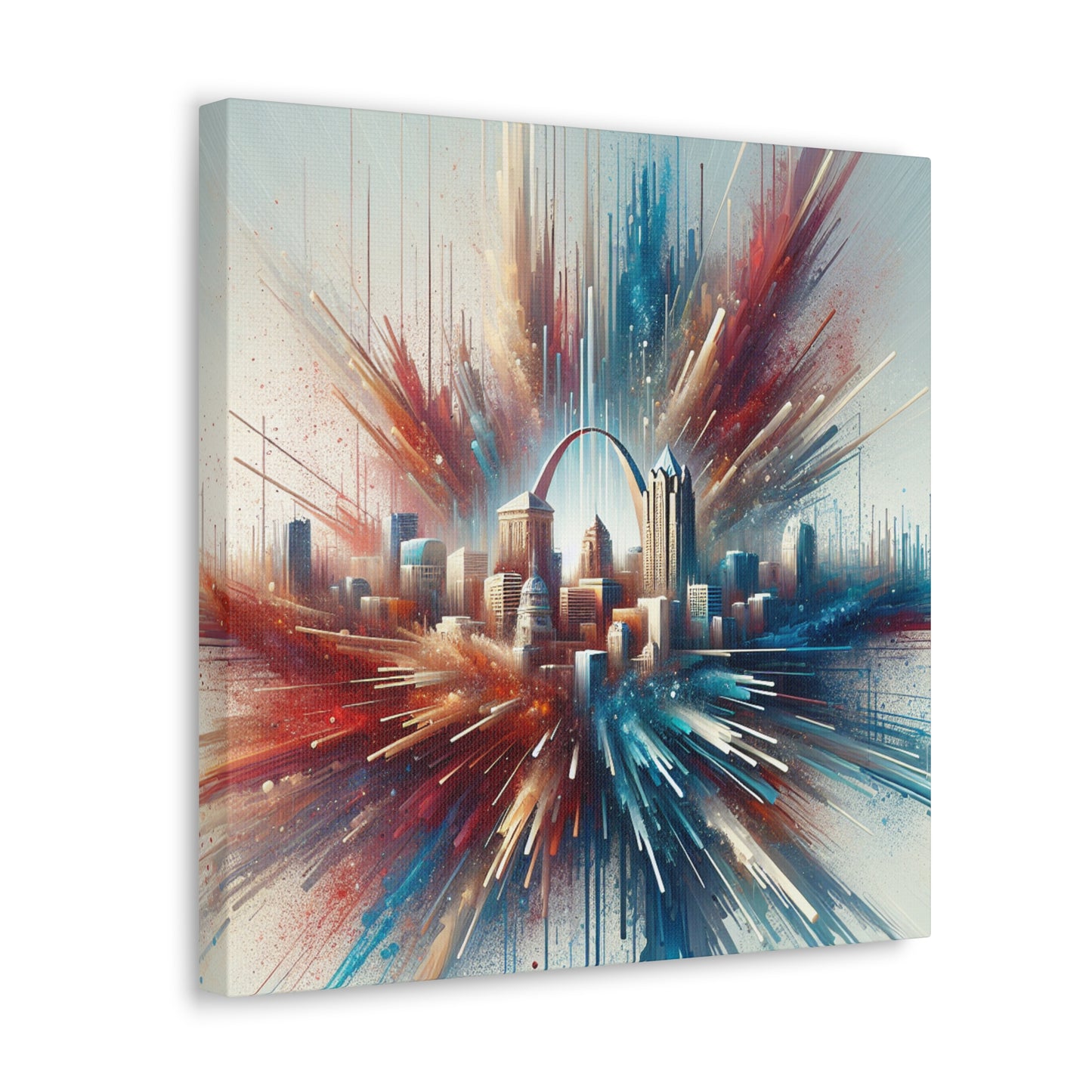 "Cityscape Serenade: Melting Horizons" - Canvas