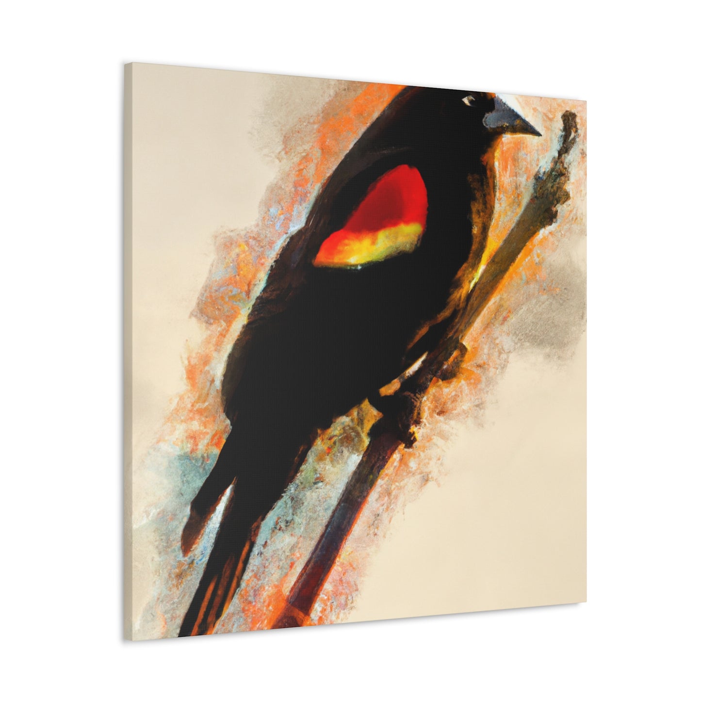 "Red Winged Joyful Anthem" - Canvas