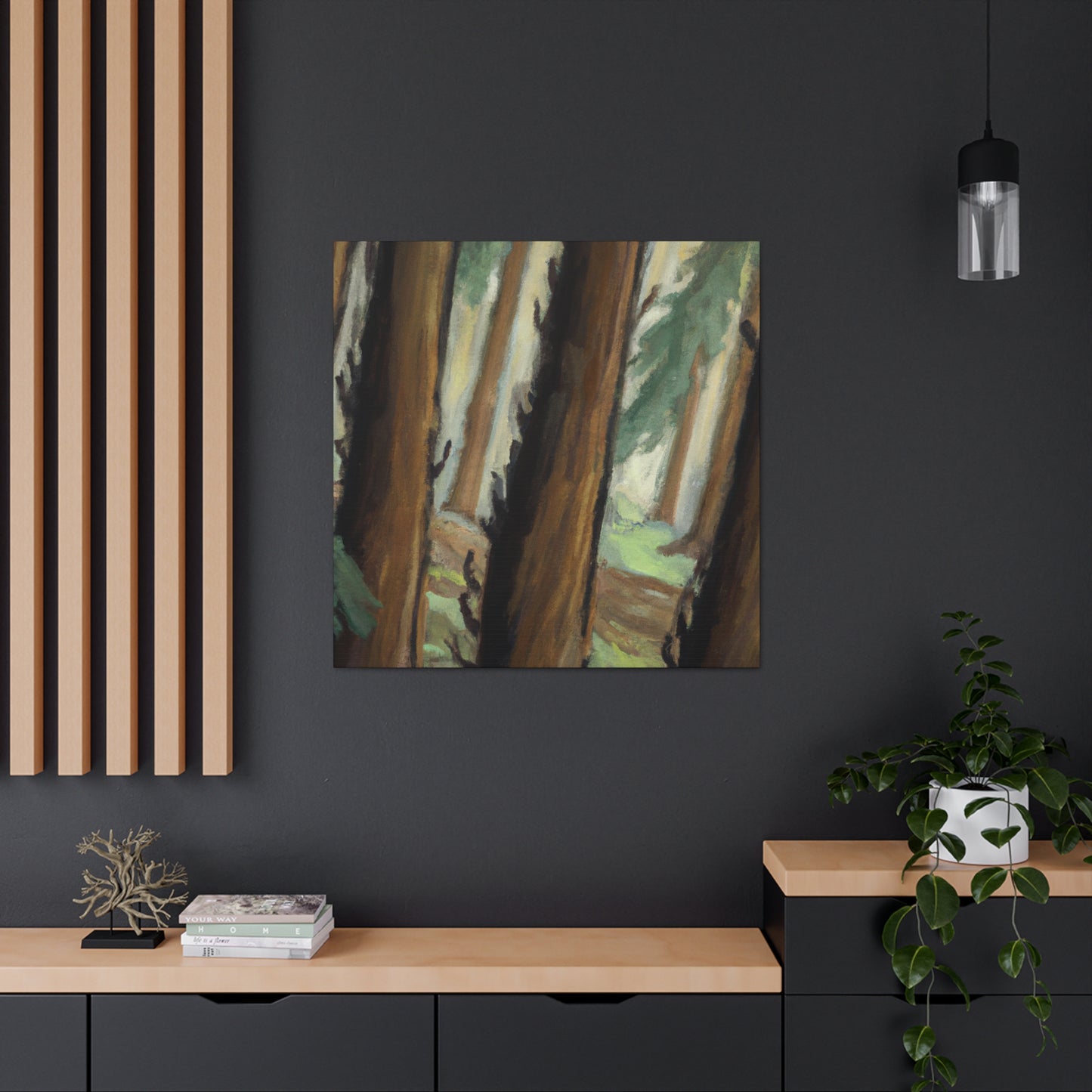 Redwood in Bloom. - Canvas