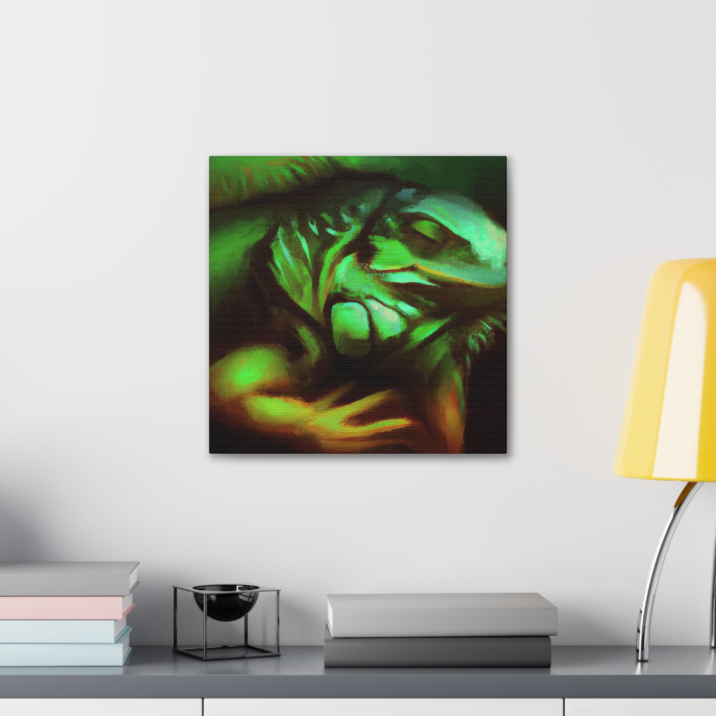 "Green Iguana Reflection" - Canvas