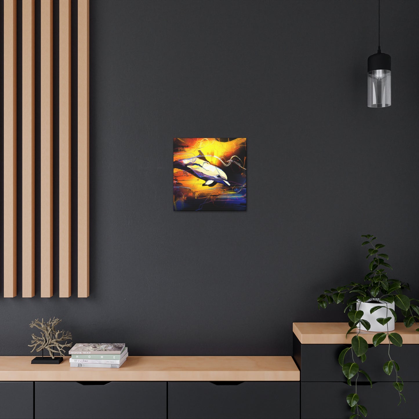 Dolphins in Moonlight - Canvas