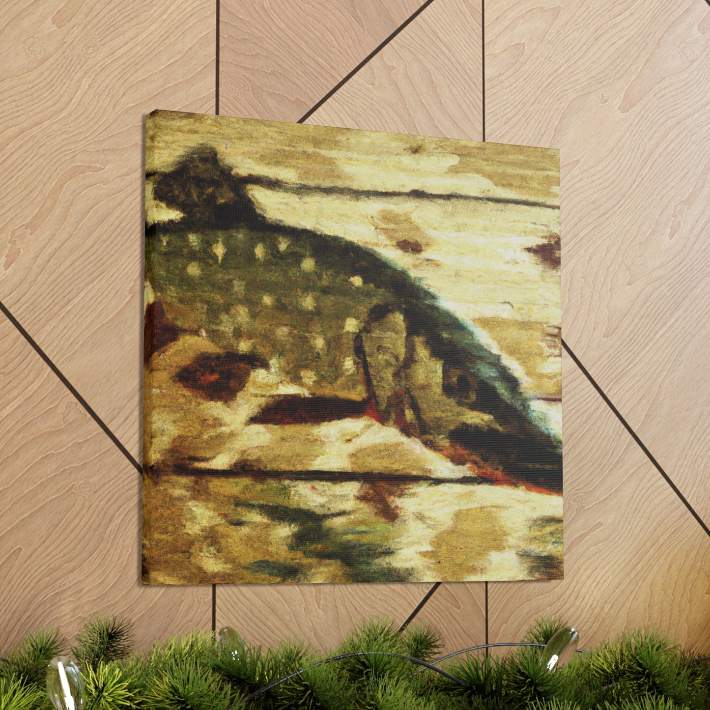 Pike in the Stream - Canvas