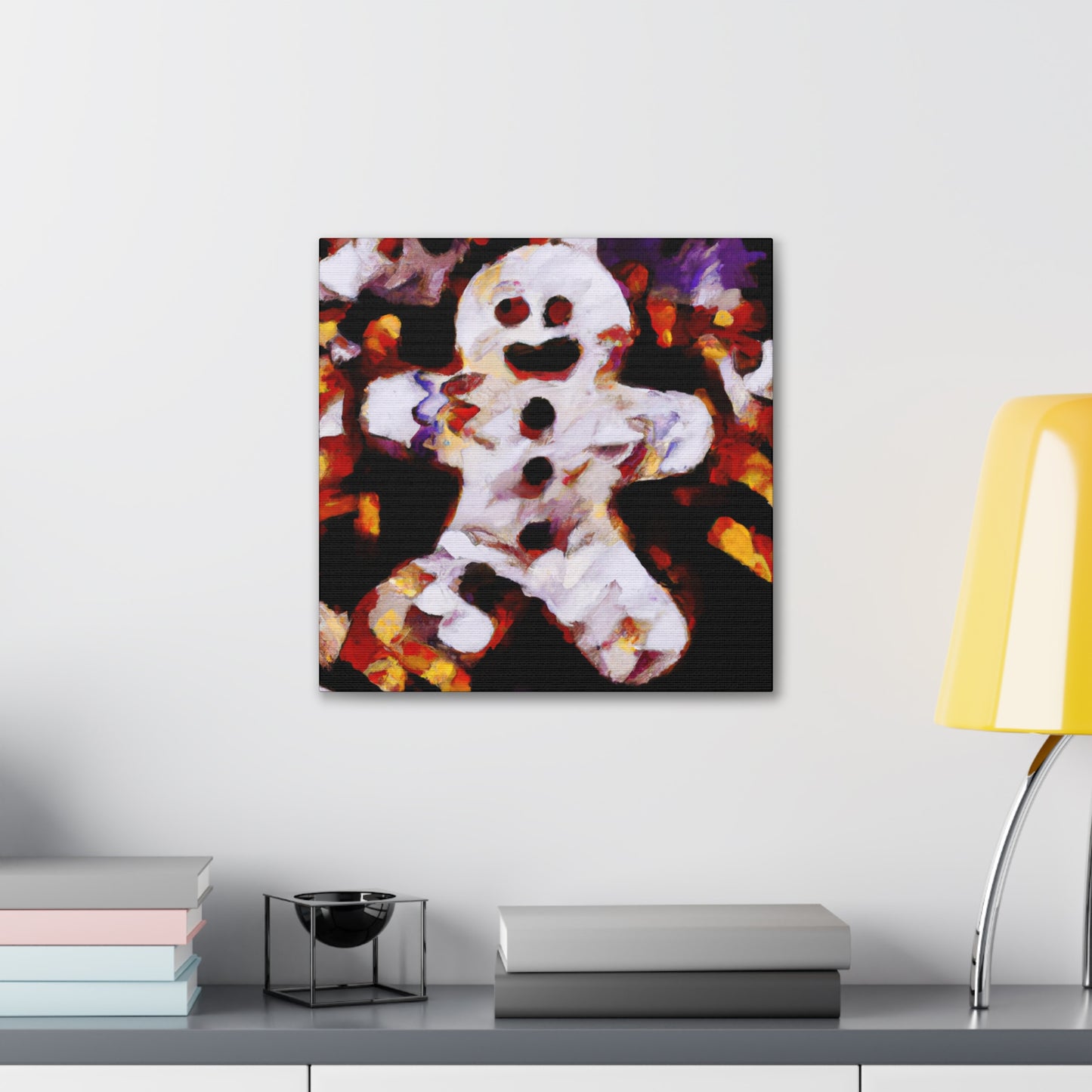 "Gingerbread Man Abstracted" - Canvas