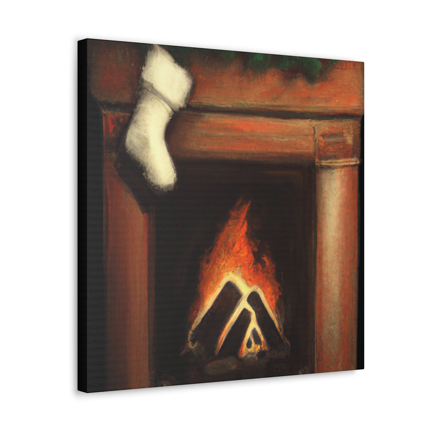 "Fireplace in Realism" - Canvas