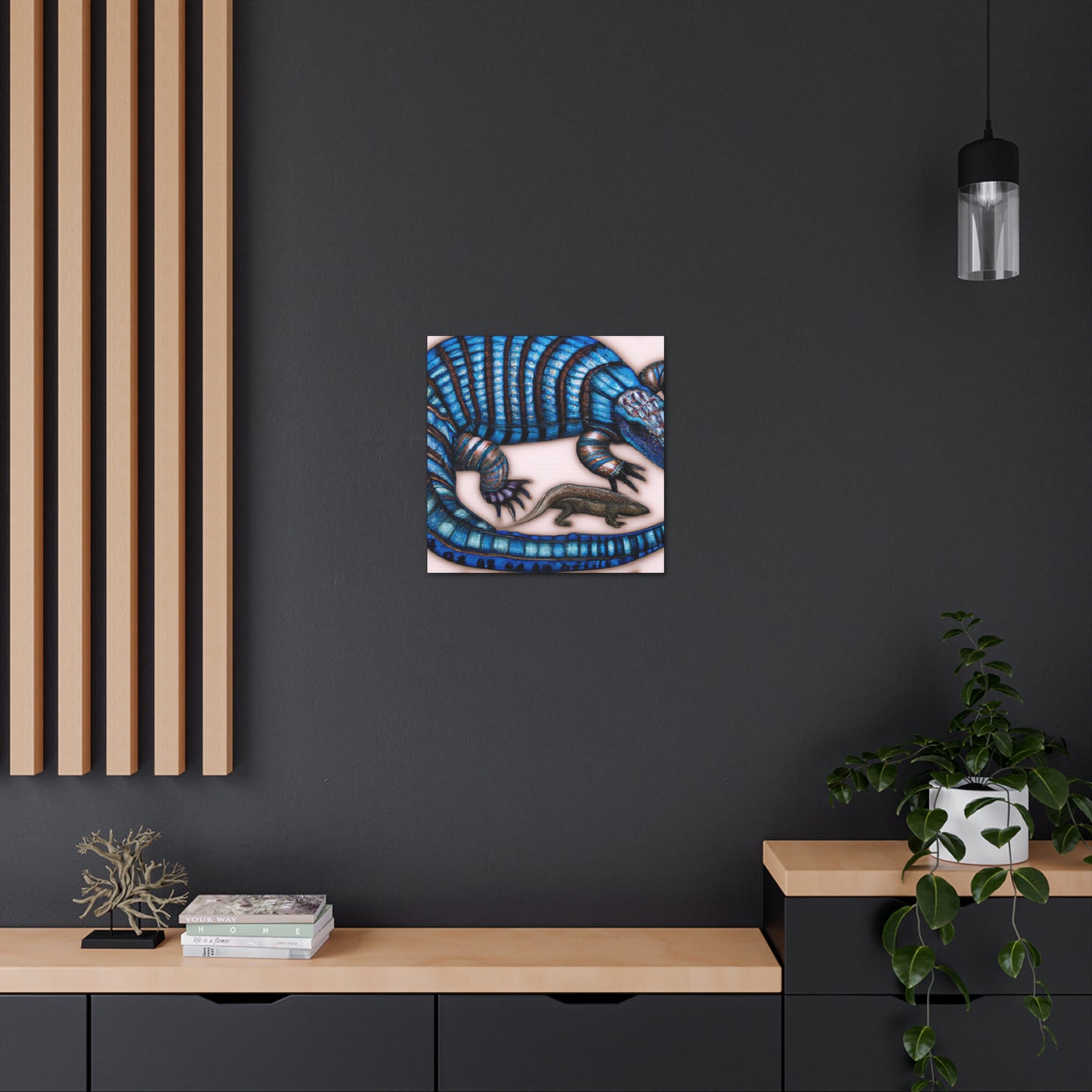 "Blue-tongued Skink Rendering" - Canvas