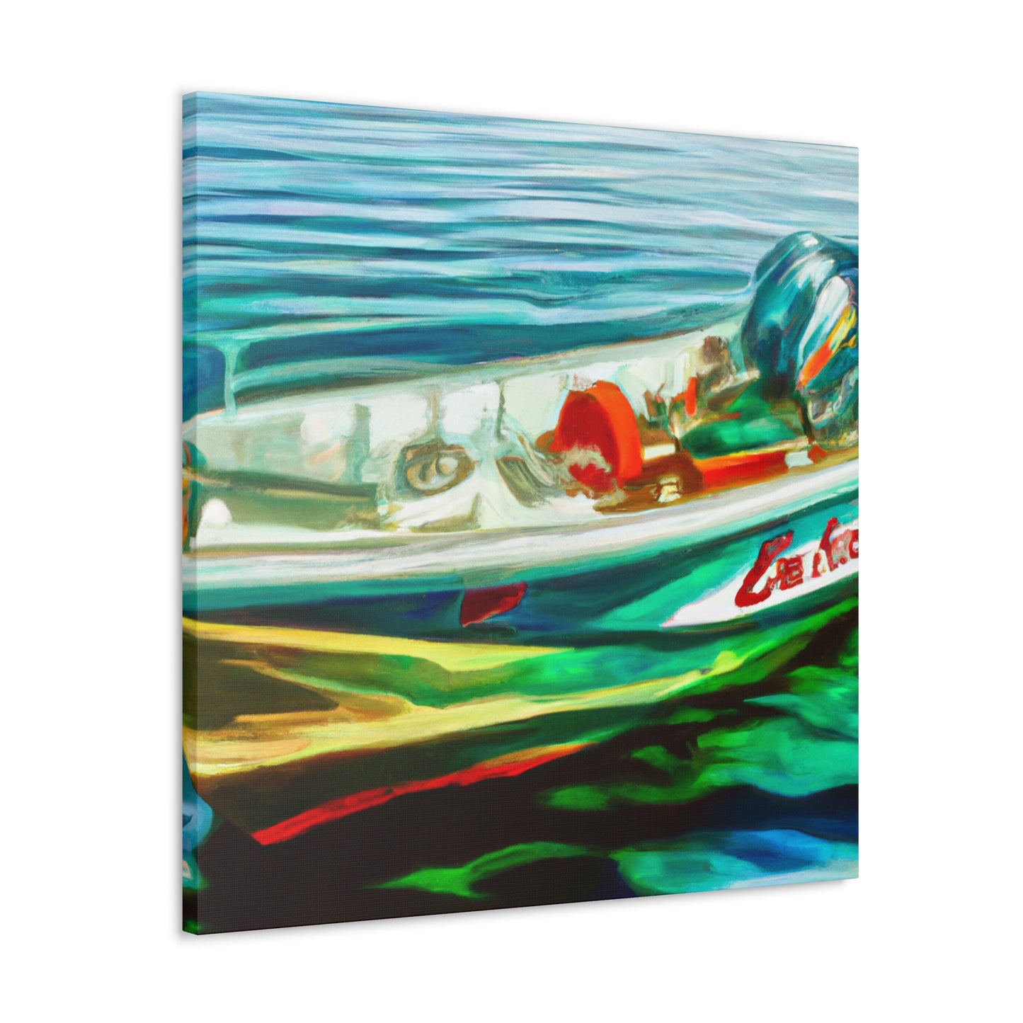 Catching the Bass Boat - Canvas