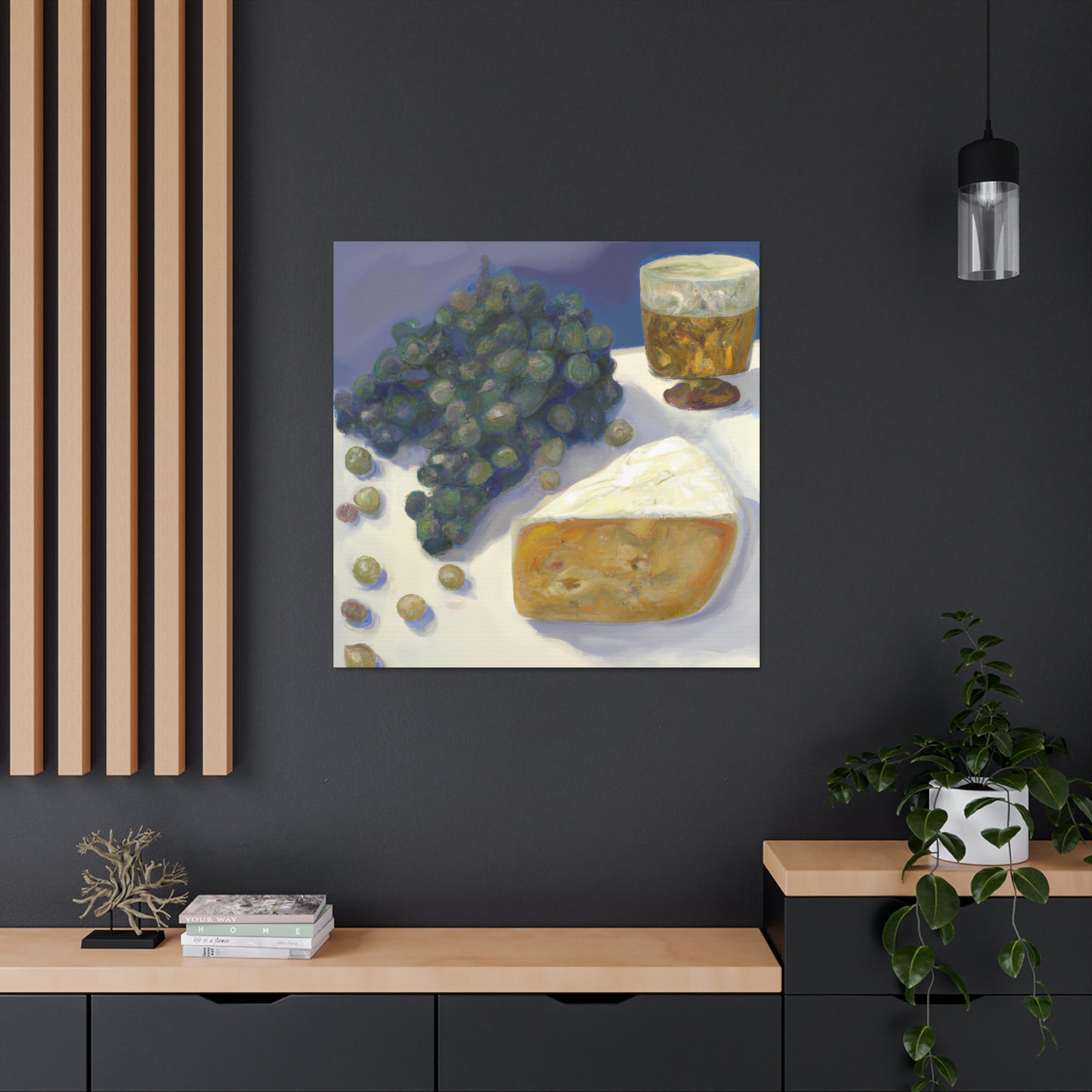 Cheese and Grapes Feast - Canvas