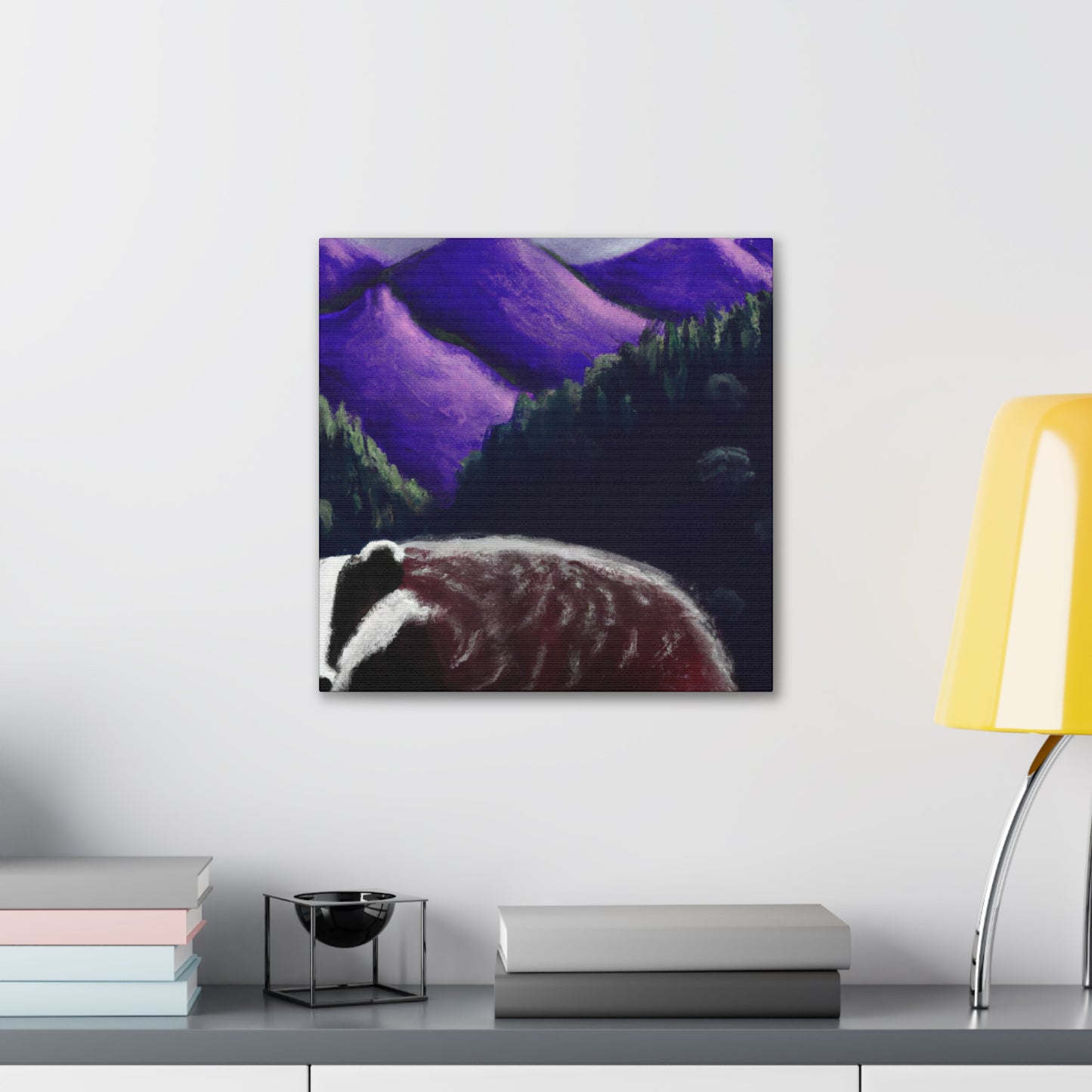 "Badger in the Spotlight" - Canvas