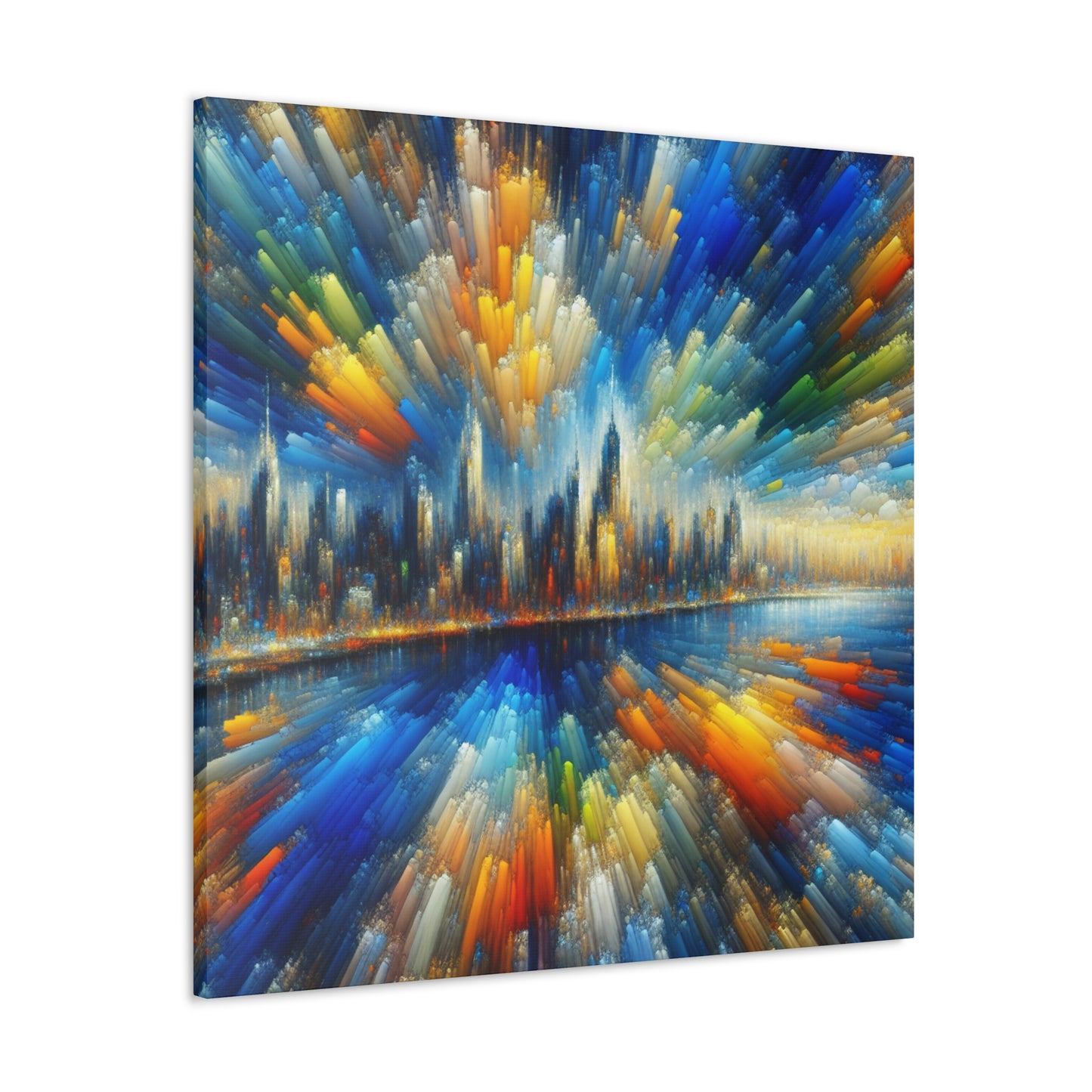 "Vibrant Metropolis Symphony" - Canvas