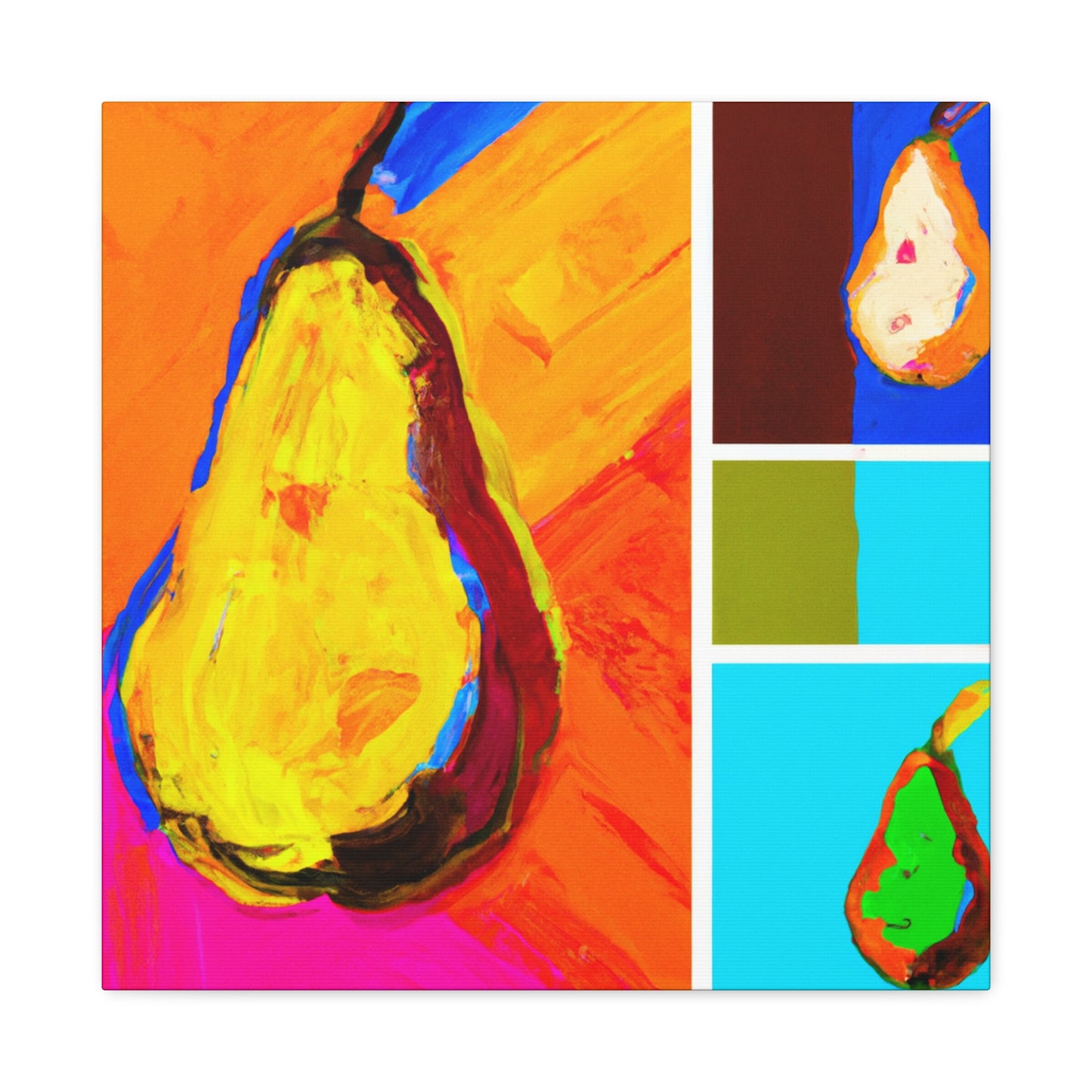 "Pear in Pop Art". - Canvas