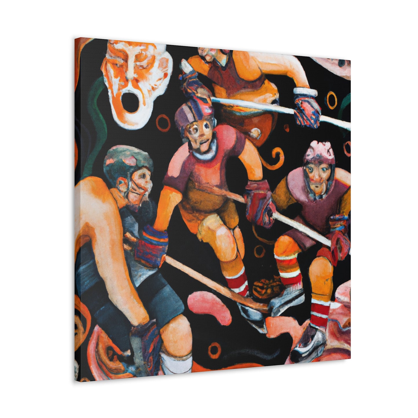 "The Hockey Rococo Painting" - Canvas