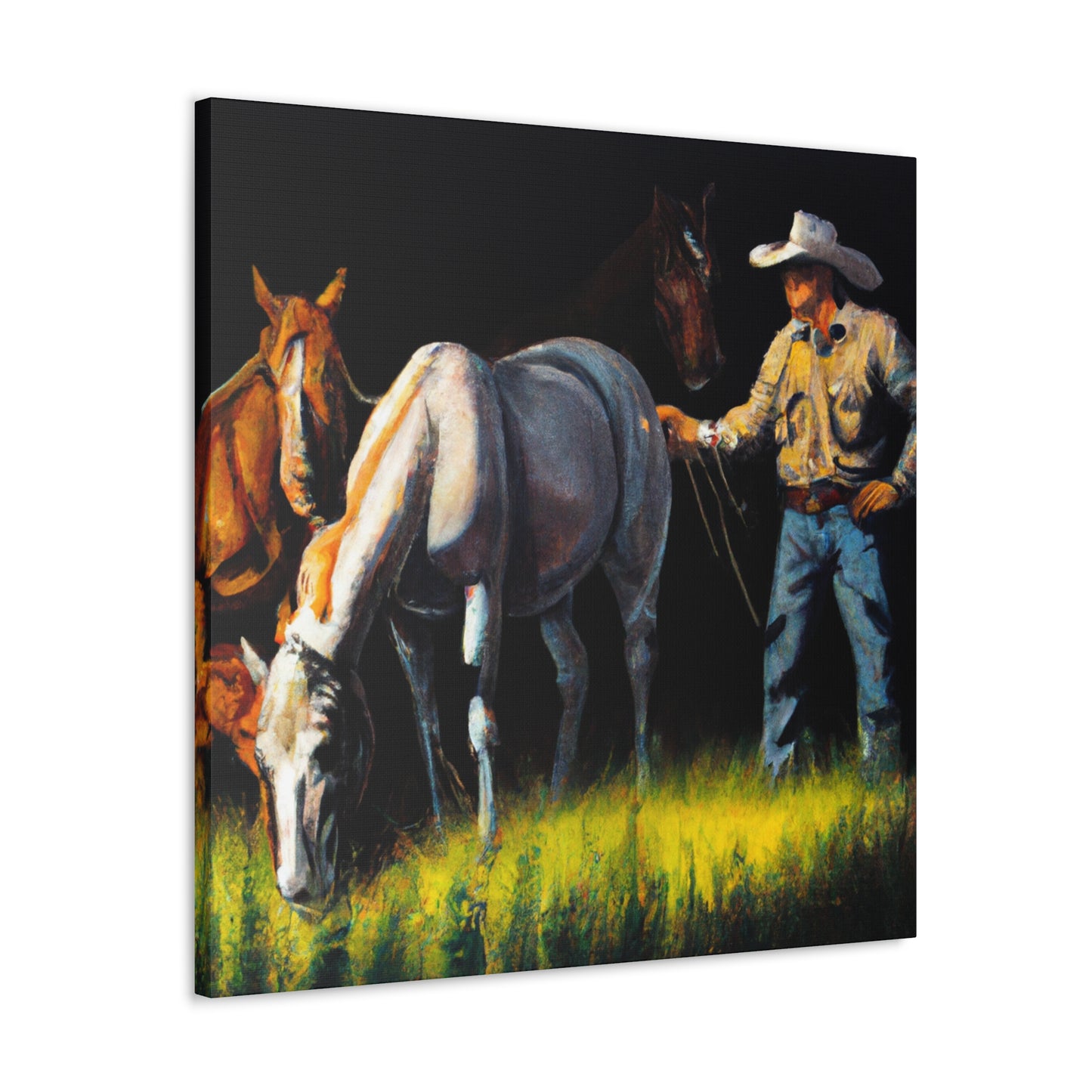 "Horses in Repose" - Canvas