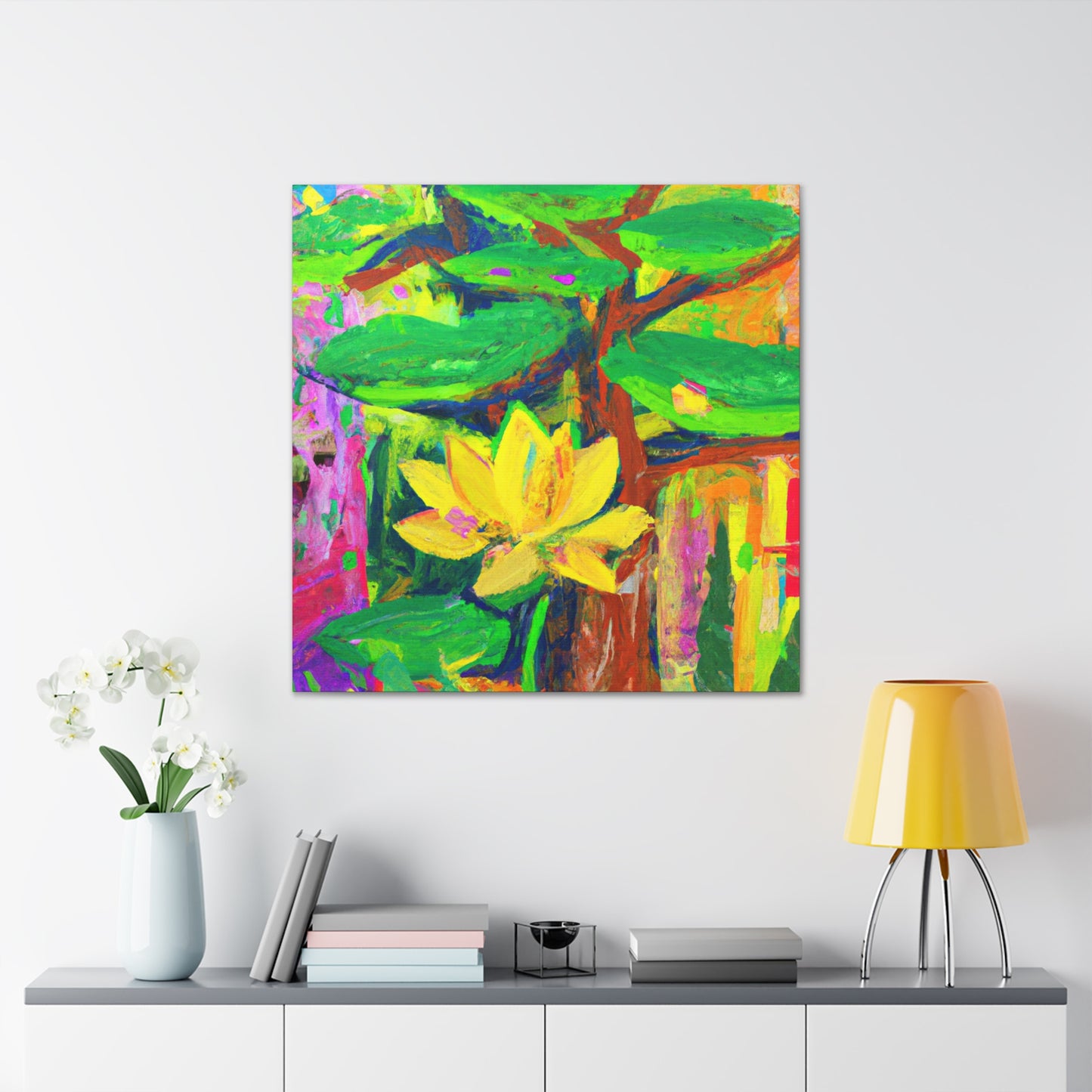 Lotus in Bloom Splendor - Canvas