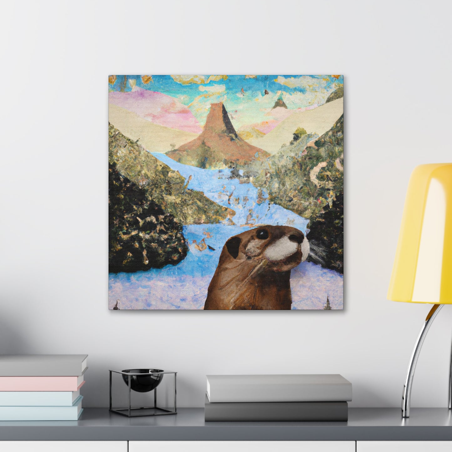 Otter in Dreamscapes - Canvas